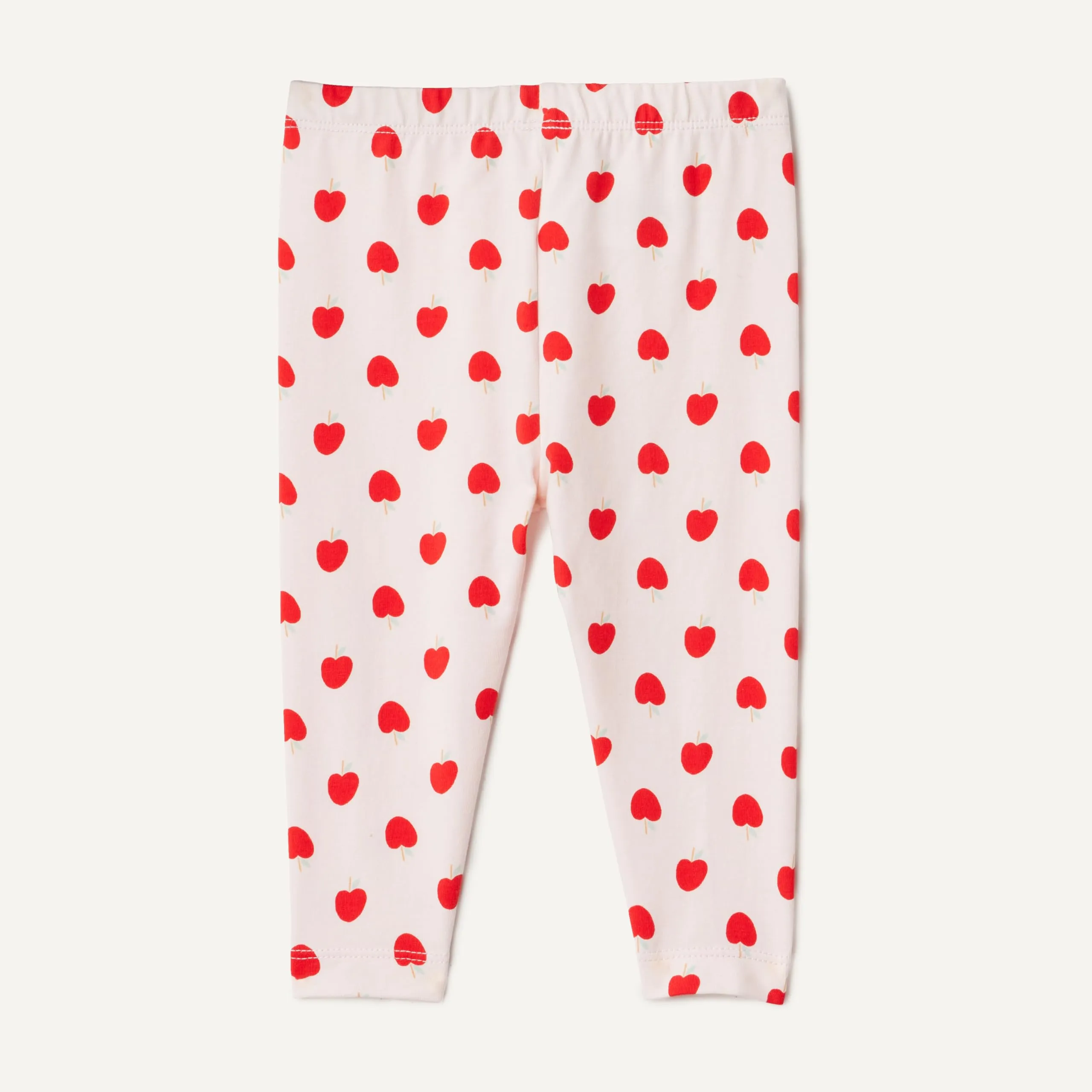 Amazon Essentials x Sofia Grainge Leggings alla Caviglia Traspiranti in Cotone Unisex - Bambini e ragazzi, Confezione da 3, Avorio/Mela Cuori/Rosso, 2 anni - immagine 5