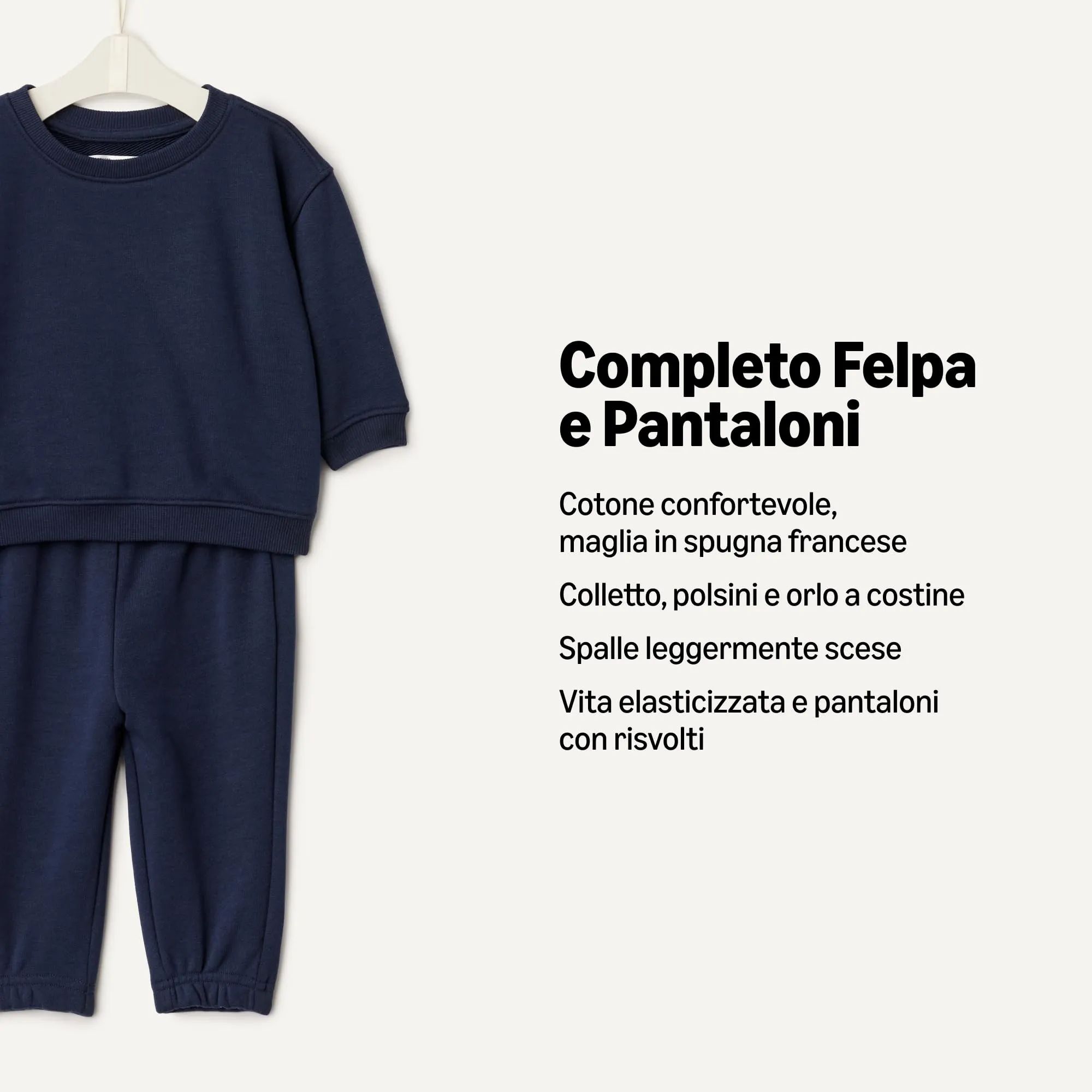 Amazon Essentials x Sofia Grainge Set Con Felpa E Pantaloni Sportivi Unisex - Bambini e ragazzi, Blu Marino, 3 anni - immagine 2