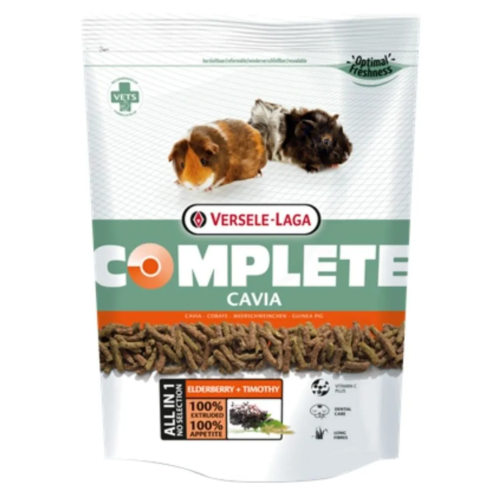 Versele-Laga Complete Cavia all-in-one- Nutrizione | Confezione Doppia | 2 x 500 g | Pellet per Cavie | Contiene fieno di fleolo | Arricchito con bacche di sambuco ed erbe aromatiche - immagine 2