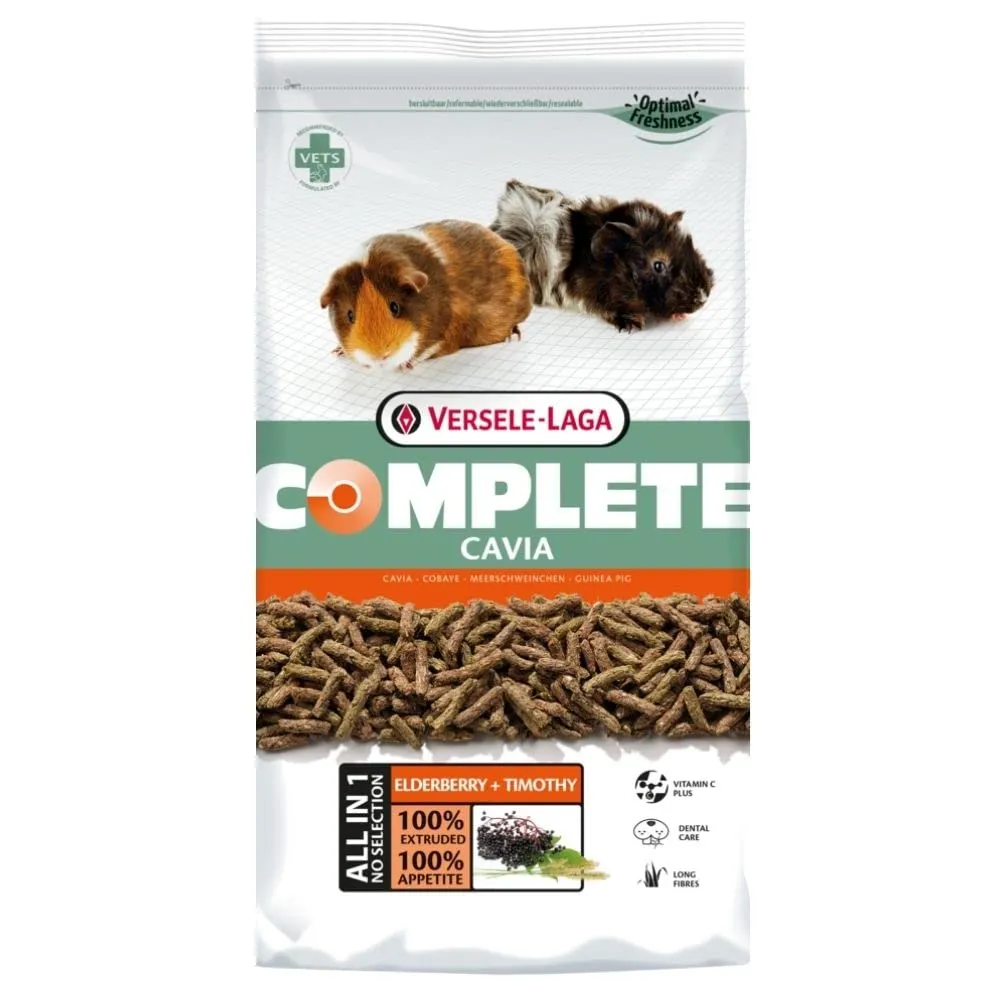 Versele-Laga Complete Cavia all-in-one- Nutrizione | Confezione Doppia | 2 x 500 g | Pellet per Cavie | Contiene fieno di fleolo | Arricchito con bacche di sambuco ed erbe aromatiche - immagine 4