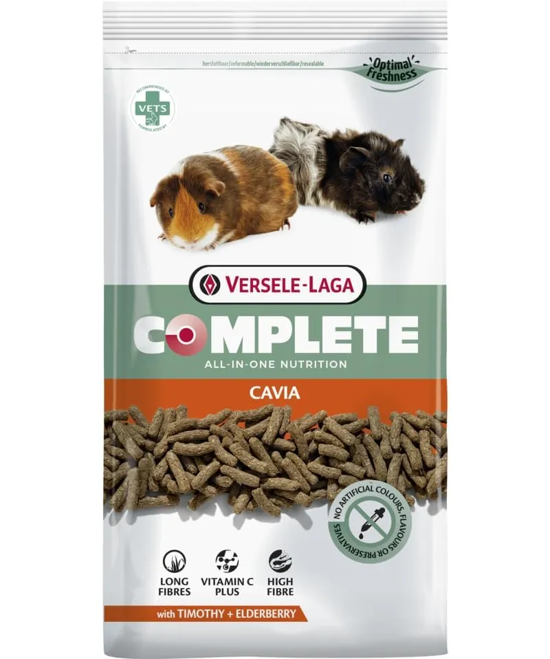 Versele-Laga Complete Cavia alimentazione completa | Confezione da 4 | 4 x 500 g | Pellet per cavie | Contiene fieno di fleolo | Arricchito con bacche di sambuco ed erbe aromatiche - immagine 2