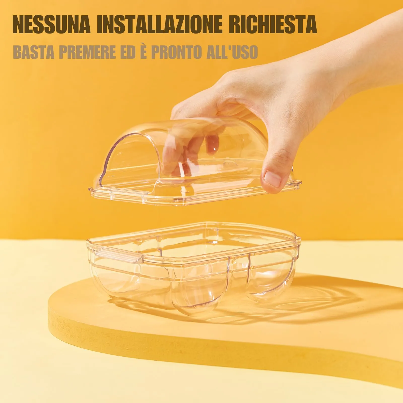 TOKAYIFE Criceto Sabbia Bagno, Toilette Trasparente per Criceti Contenitore per Bagno di Sabbia per Criceti Gerbilli Ratti (XS) - immagine 6