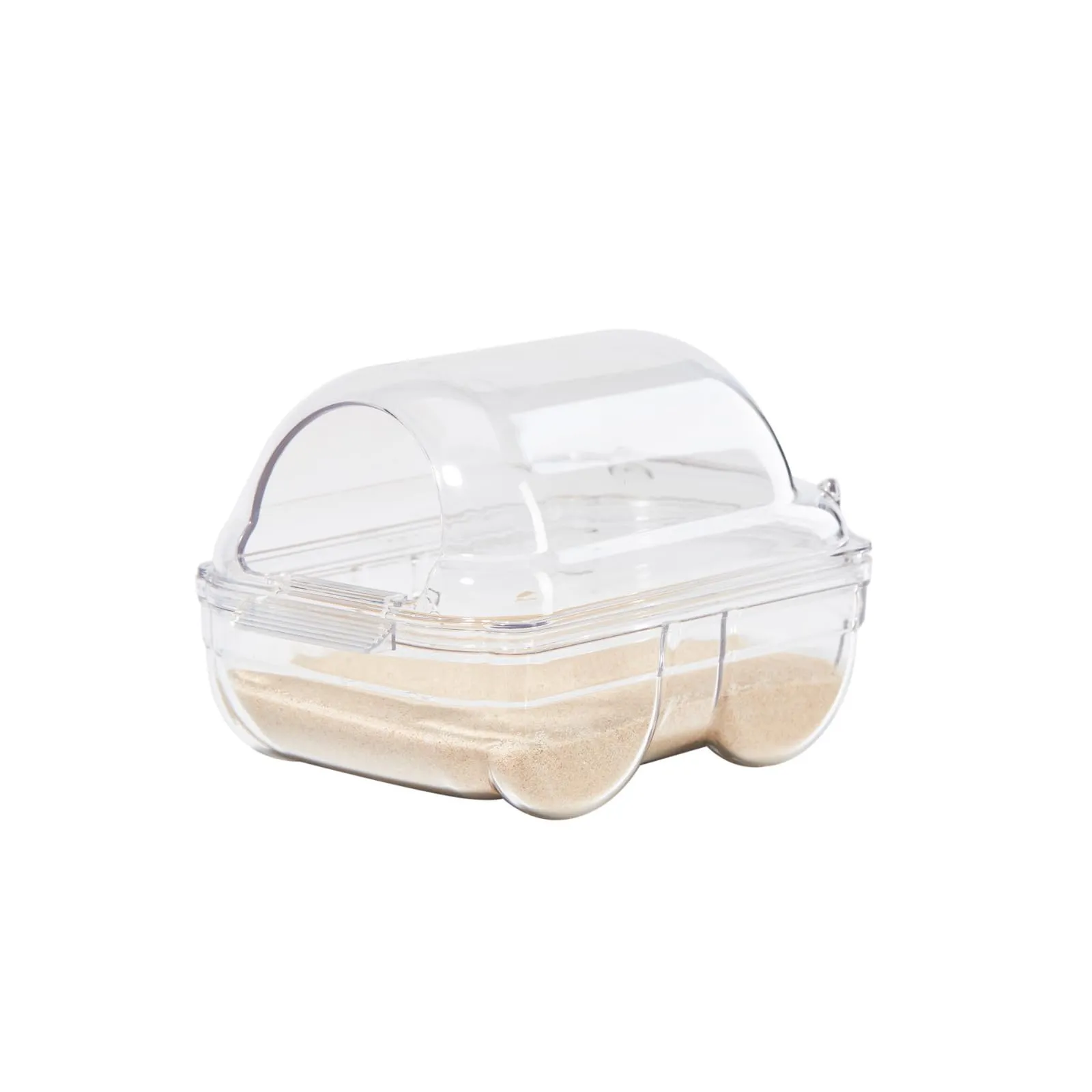 TOKAYIFE Criceto Sabbia Bagno, Toilette Trasparente per Criceti Contenitore per Bagno di Sabbia per Criceti Gerbilli Ratti (S) - immagine 1