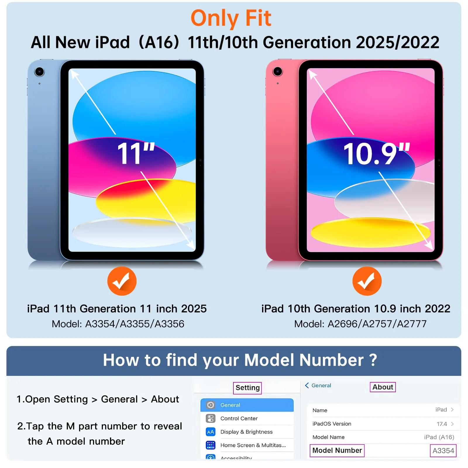 TiMOVO 2 Pezzi Pellicola Protettiva per iPad (A16) 11/10 Generazione - immagine 2