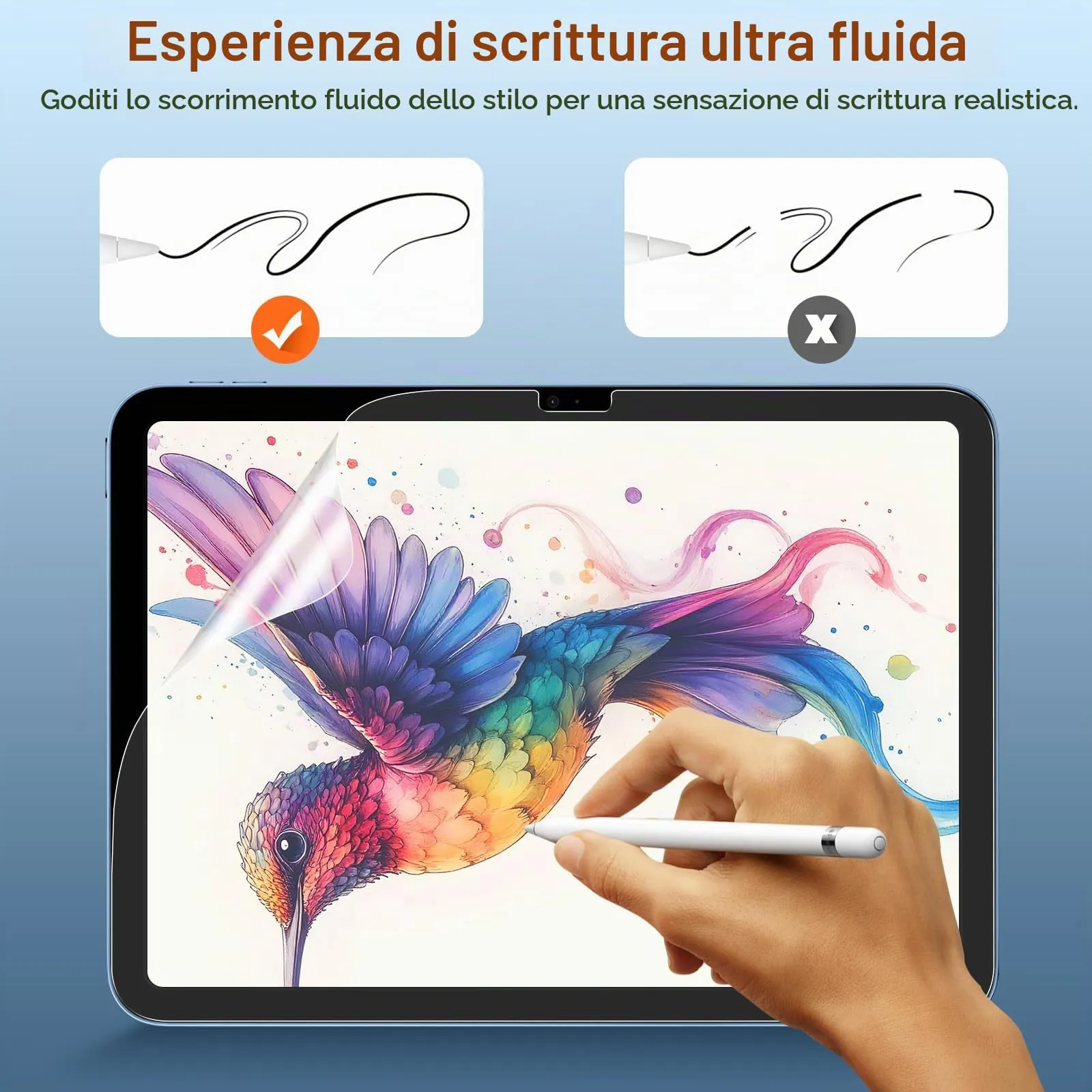 TiMOVO 2 Pezzi Pellicola Protettiva per iPad (A16) 11/10 Generazione - immagine 4