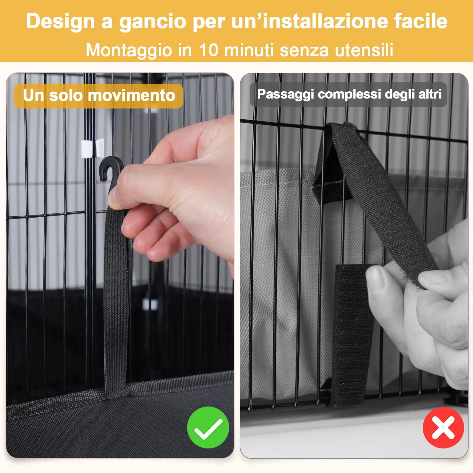 Gabbia per Conigli Aystkniet, 122 cm x 60 cm x 40 cm Recinto per Porcellini D’India con Copertura Superiore e Fondo Impermeabile, Spazio per Piccoli Animali Come Criceti, Tartarughe, Ricci - immagine 6