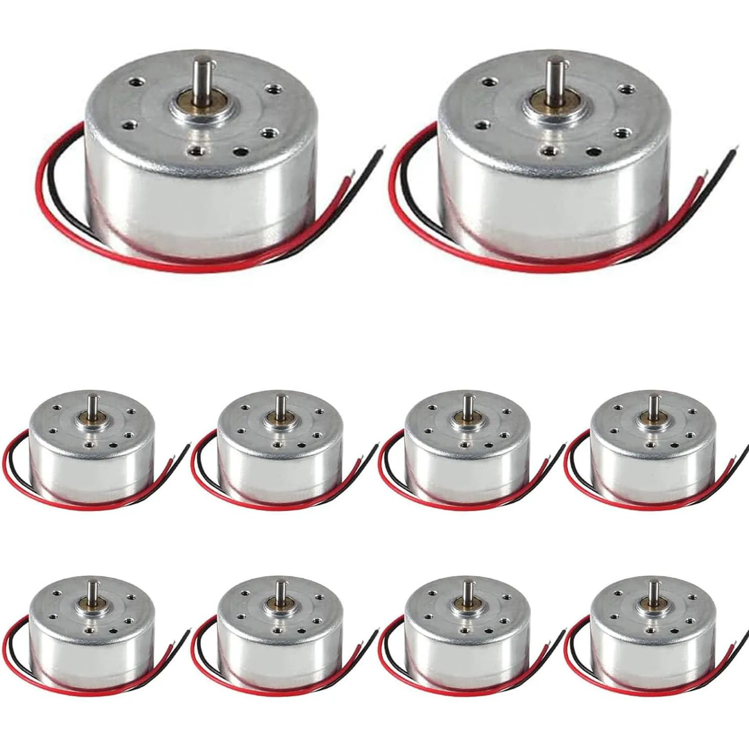 RUNCCI-YUN 10 Set kit motori dc,1.5V-3V-4.5V-6V-9V Mini Motori6500 RPM Per Esperimento DIY Fisica Educativa Fai Da Te - immagine 1