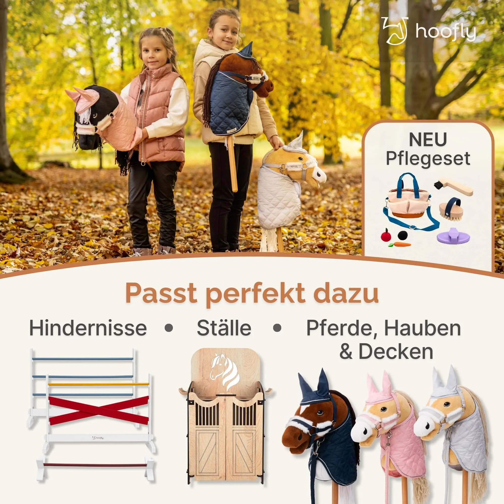 Hoofly Accessori Cavalluccio da Tiro – Coperta in Blu, Morbida e Durevole [Testato TÜV], Coperta di Alta Qualità e Stile per Cavalluccio da Tiro per Gioco, Cura e Addestramento - immagine 7