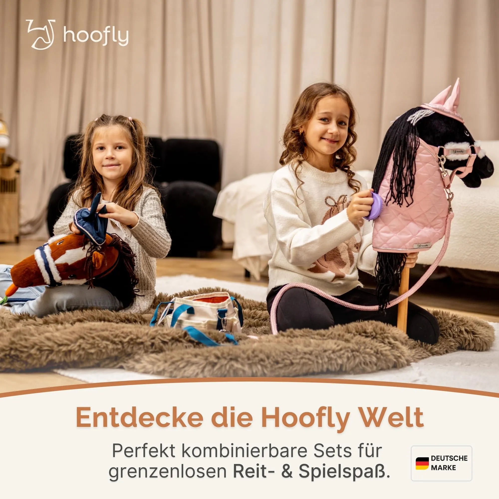 Accessori per cavalli da hobby Hoofly, copricapo blu, per cavalli da hobby [Testato TÜV] - ideale per gioco e allenamento - immagine 6