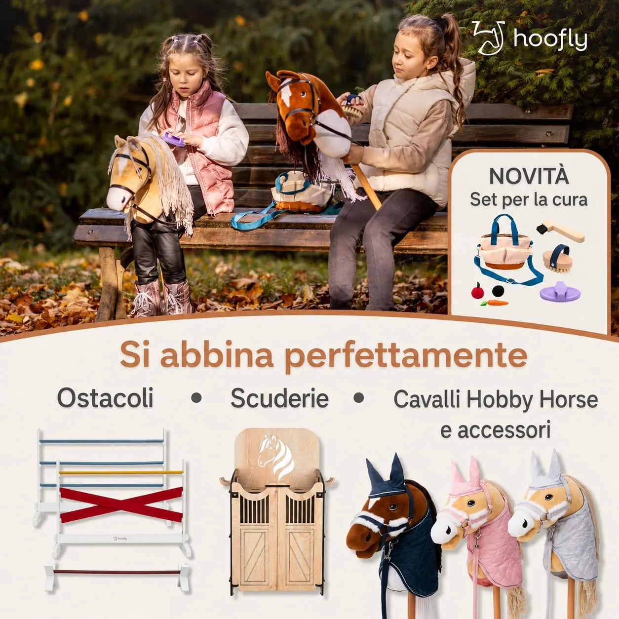 Hoofly Hobby Horse Set di Accessori – Cavezza con Corda, Coperta e Cappuccio Antimosche in Rosa per Hobby Horse [Certificato TÜV] – Ideale per Gioco, Allenamento e Piccoli Tornei - immagine 7