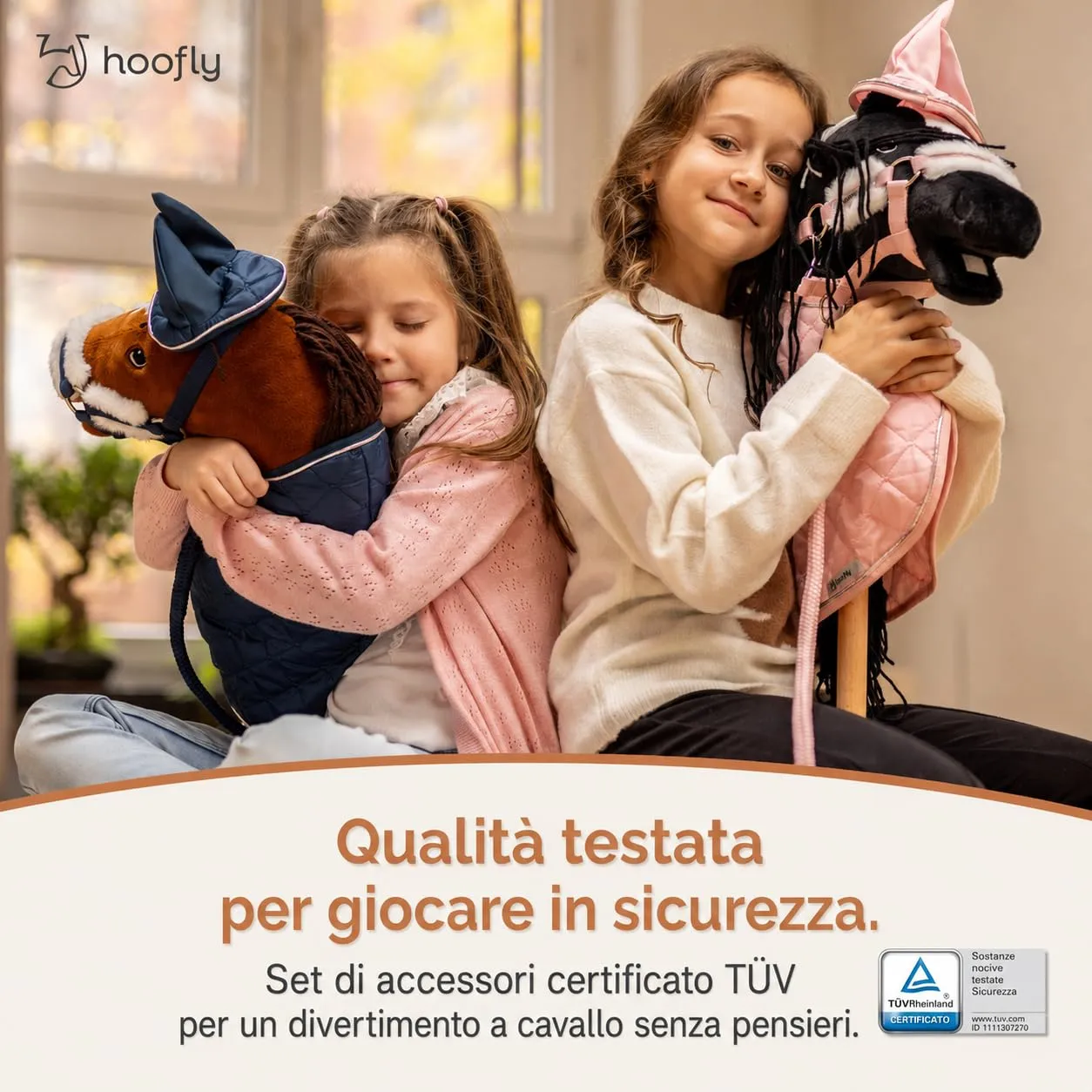 Set di accessori per cavalluccio Hobby Horse di Hoofly - Cavezza con maglia, coperta e antimosche in blu per cavallini da hobby [Approvato TÜV] - Ideale per gioco, allenamento e piccoli tornei - immagine 3