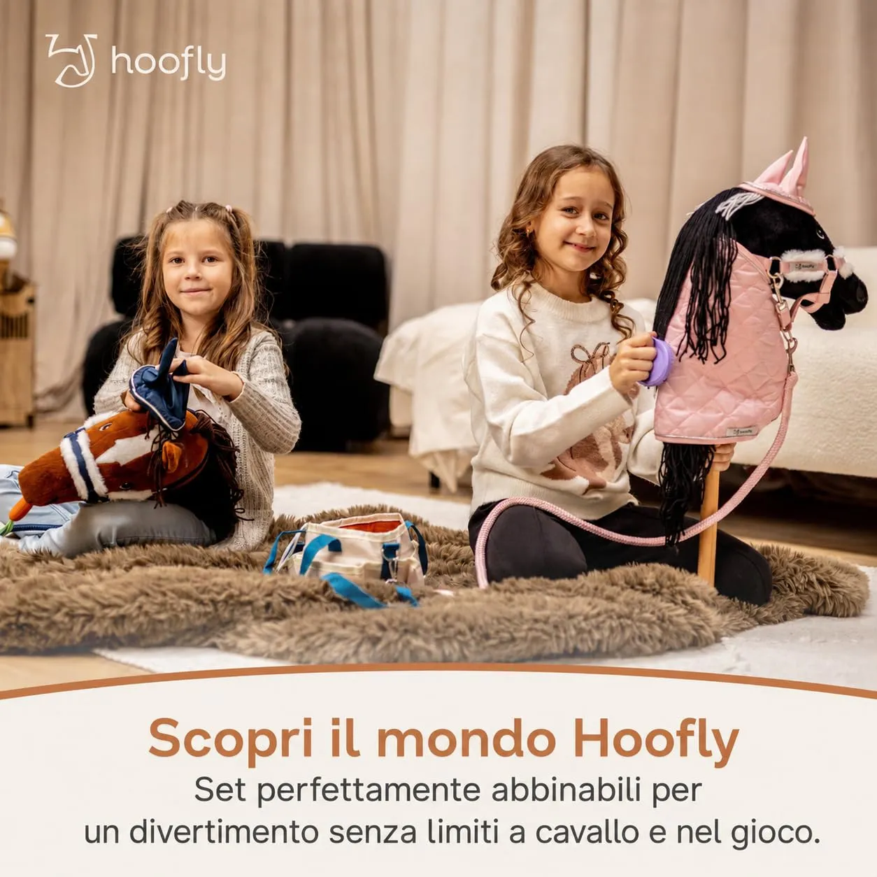 Set di accessori per cavalluccio Hobby Horse di Hoofly - Cavezza con maglia, coperta e antimosche in blu per cavallini da hobby [Approvato TÜV] - Ideale per gioco, allenamento e piccoli tornei - immagine 6