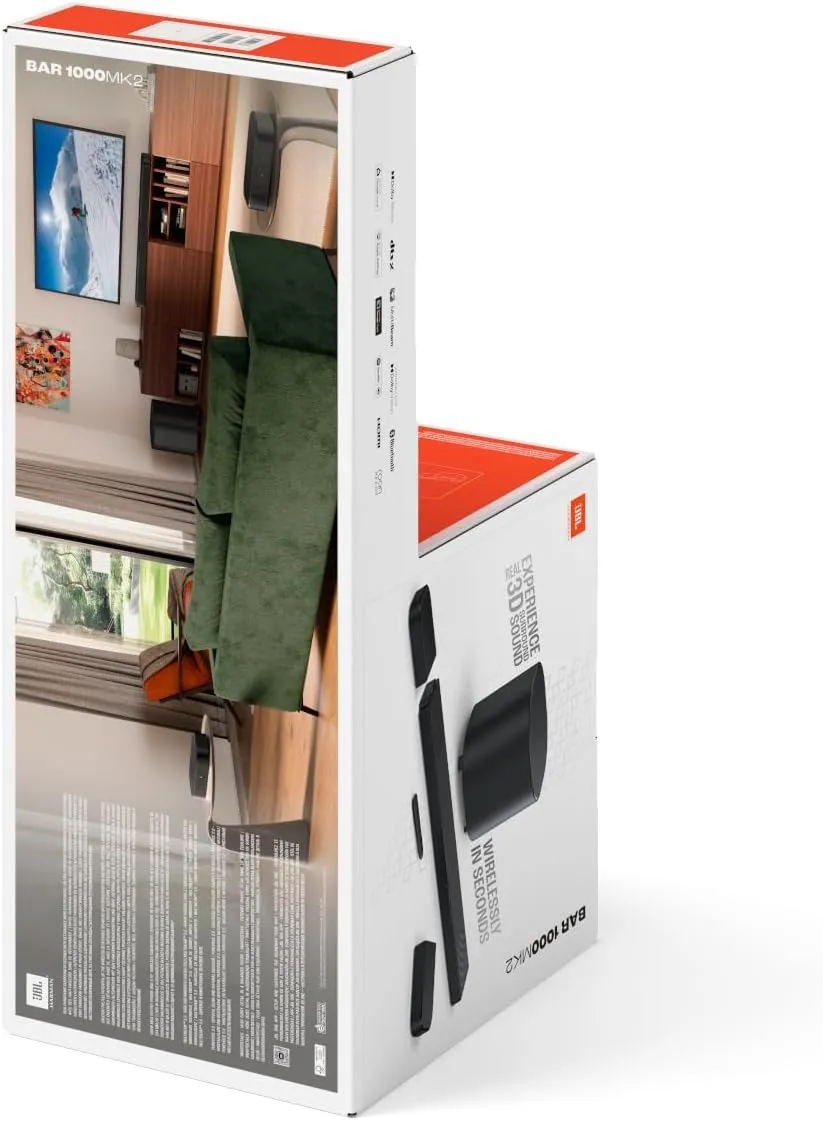 JBL Bar 1000 MK2, Soundbar Bluetooth a 7.1.4 Canali per TV, Nero - immagine 12