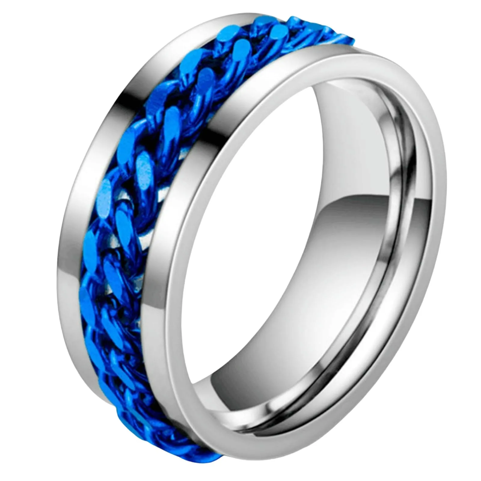 Jpltlvy Rotierender Kettenring aus Titanstahl für Männer Multifunktionaler Bieröffner Schmuck Accessoire im Industriestil Geschenk für Ihn - immagine 1