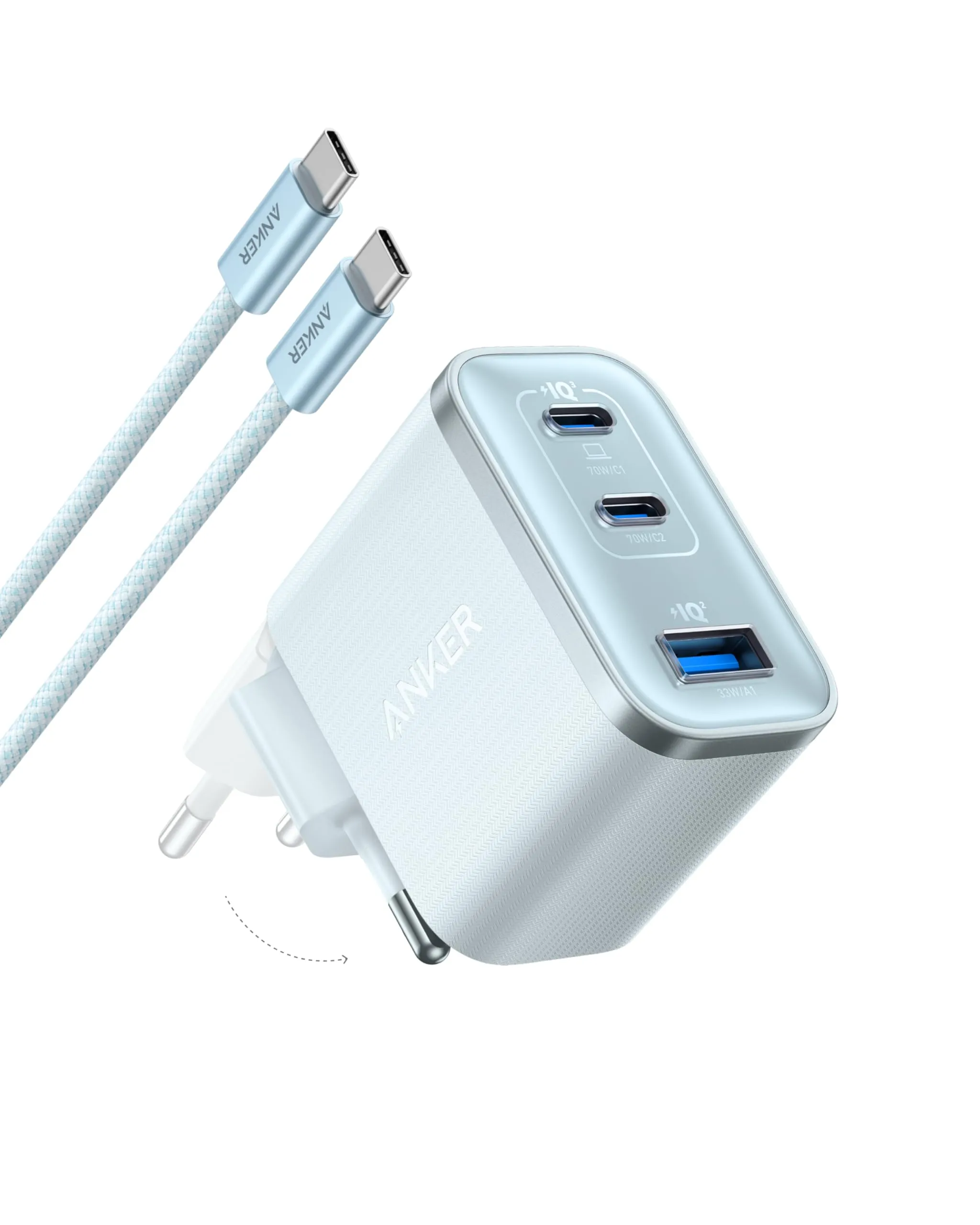Anker Caricatore USB C 70W, Adattatore di Alimentazione ad Alte Prestazioni - immagine 1