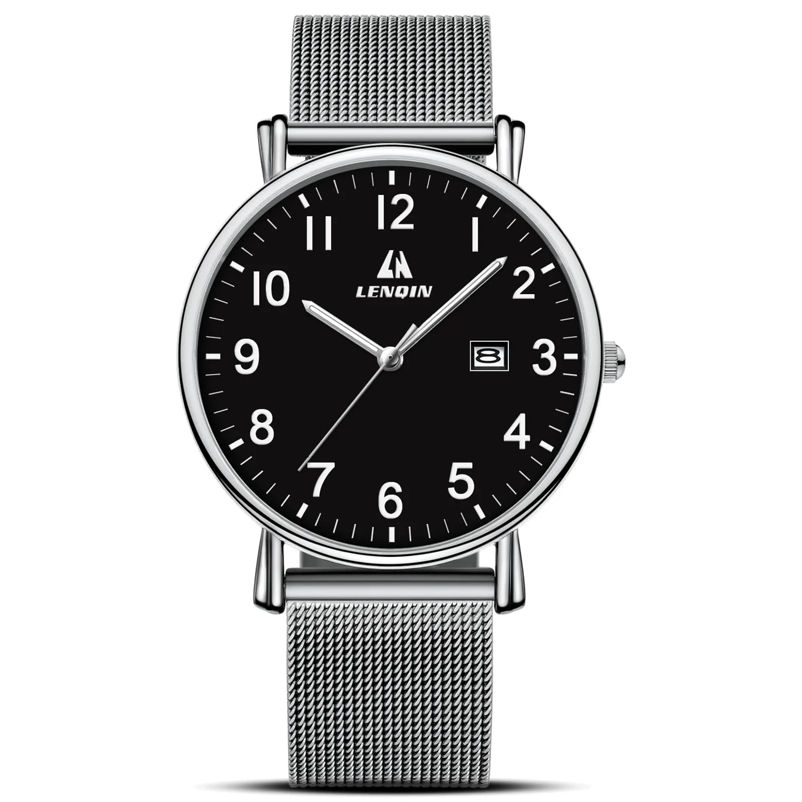 LN LENQIN Orologio Da Uomo In Acciaio Inossidabile Orologi Da Uomo Orologi Da Polso Al Quarzo Analogici 30m Impermeabile Orologio Casual Alla Moda Per - immagine 1