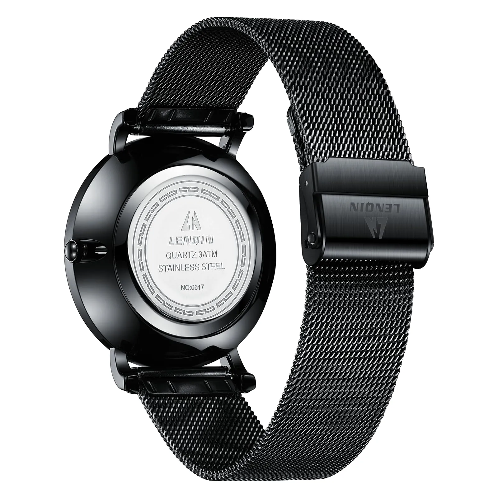 LN LENQIN Orologio Da Uomo In Acciaio Inossidabile Orologi Da Uomo Orologi Da Polso Al Quarzo Analogici 30m Impermeabile Orologio Casual Alla Moda Per - immagine 2