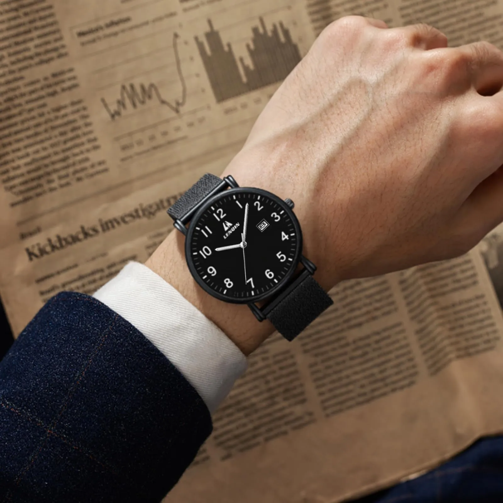 LN LENQIN Orologio Da Uomo In Acciaio Inossidabile Orologi Da Uomo Orologi Da Polso Al Quarzo Analogici 30m Impermeabile Orologio Casual Alla Moda Per - immagine 6