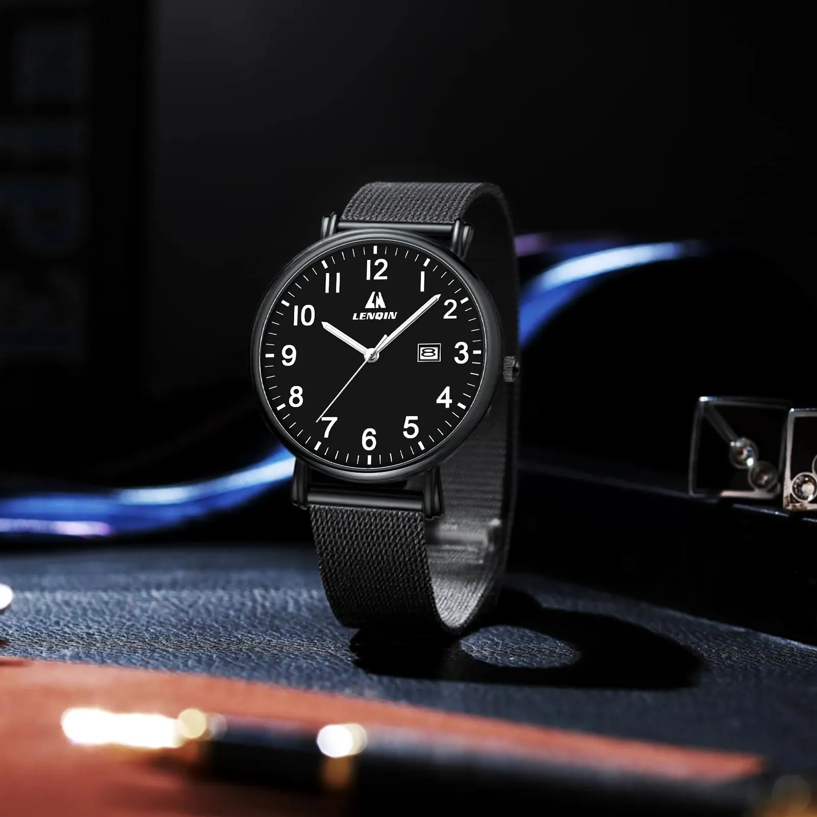 LN LENQIN Orologio Da Uomo In Acciaio Inossidabile Orologi Da Uomo Orologi Da Polso Al Quarzo Analogici 30m Impermeabile Orologio Casual Alla Moda Per - immagine 8