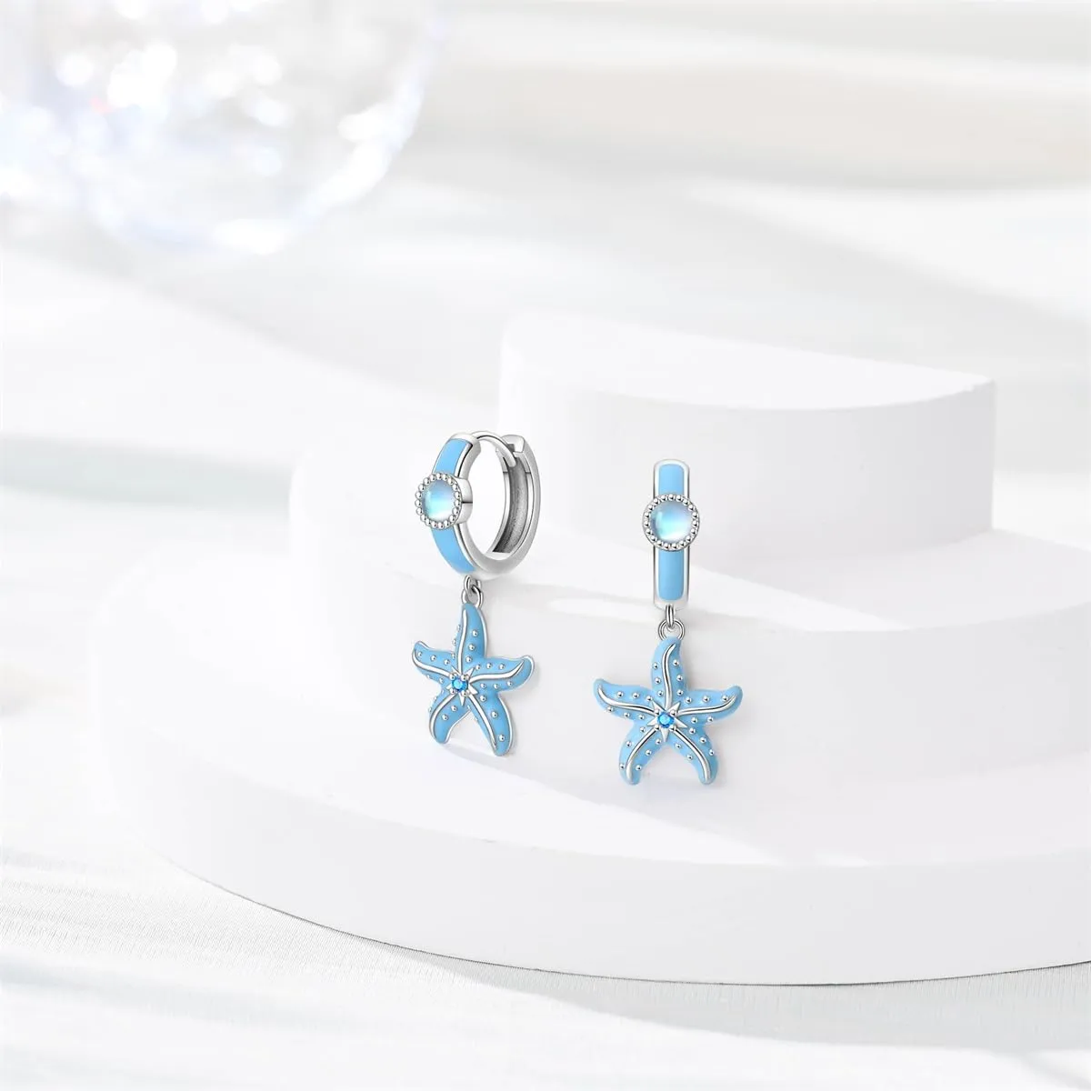 QIKAOLA S925 Orecchini in argento da donna Orecchini a cerchio ipoallergenici Orecchini Huggie con zirconia cubica - immagine 4
