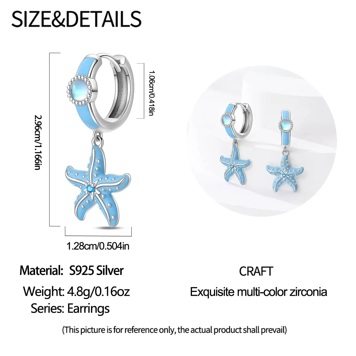 QIKAOLA S925 Orecchini in argento da donna Orecchini a cerchio ipoallergenici Orecchini Huggie con zirconia cubica - immagine 5