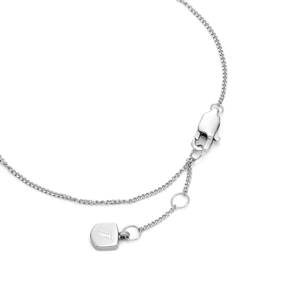 Fossil Bracciale a catena sottile da donna in acciaio inox con chiusura a moschettone - immagine 4