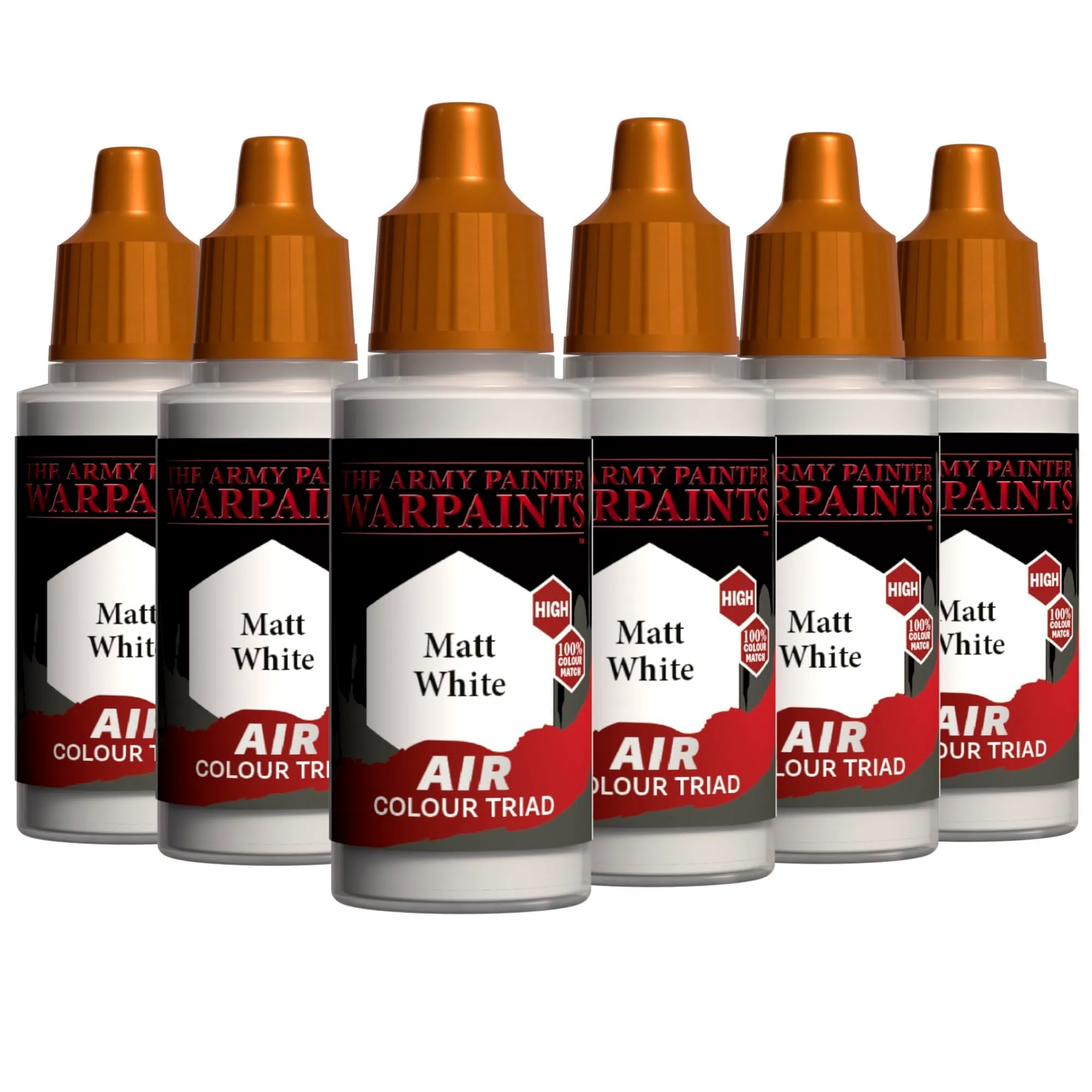 The Army Painter, Air Triads White, 6 x 18 ml, colori per aerografo - immagine 1