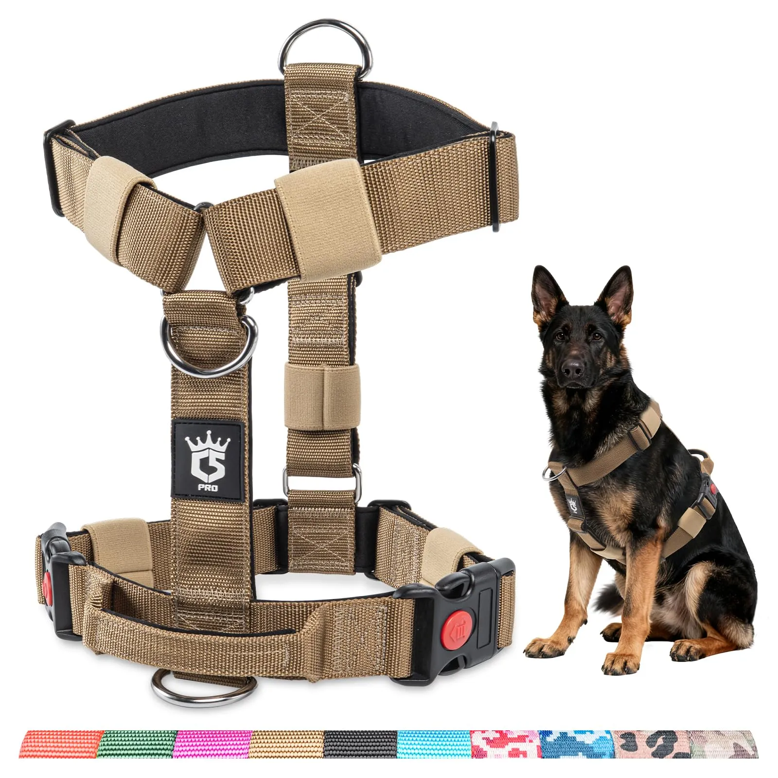 TSPRO Pettorina Cane Robusta No Pull con Maniglia per Cani Medi e Grandi - immagine 1