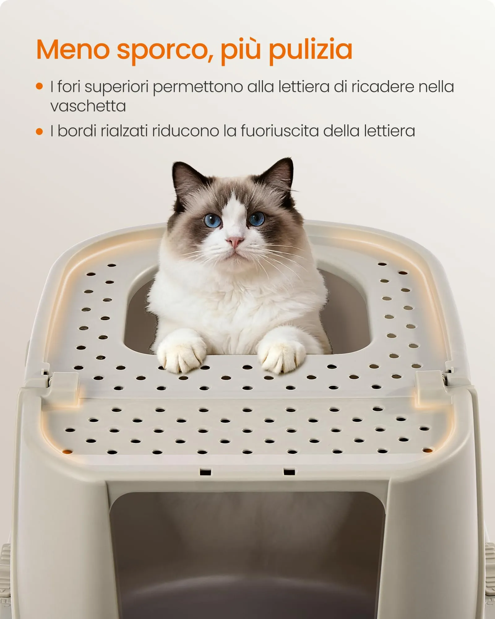 Feandrea Lettiera per Gatti XXL, Toilette per Gatti fino a 15 kg - immagine 5