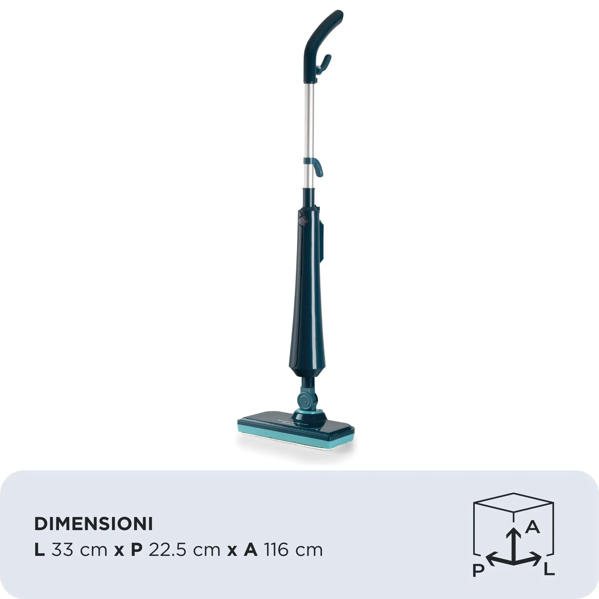 Ariete 4179 Easy Steam, Scopa a vapore, Lavapavimenti, 1300W, Capacità 350cc, Corpo inclinabile, Testa snodabile, Vapore pronto in 25 secondi - immagine 4