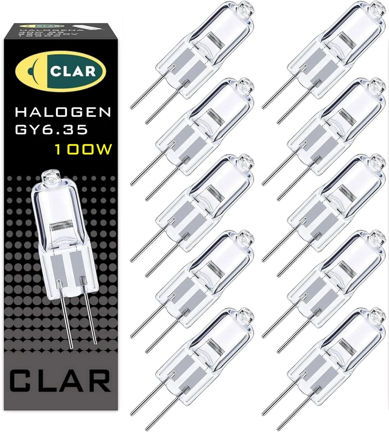 CLAR - Lampadina GY6.35 alogena 100W 12V (Pack 10) - immagine 1