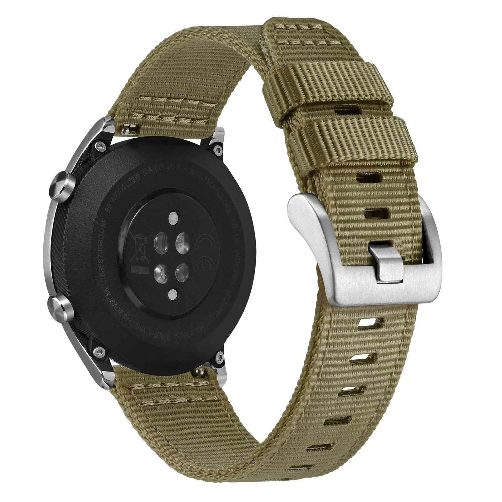 ANNEFIT Cinturino Orologio Nylon 22mm, Cinturini per Orologi Militari a Sgancio Rapido per Uomo Donna (Verde Oliva) - immagine 8