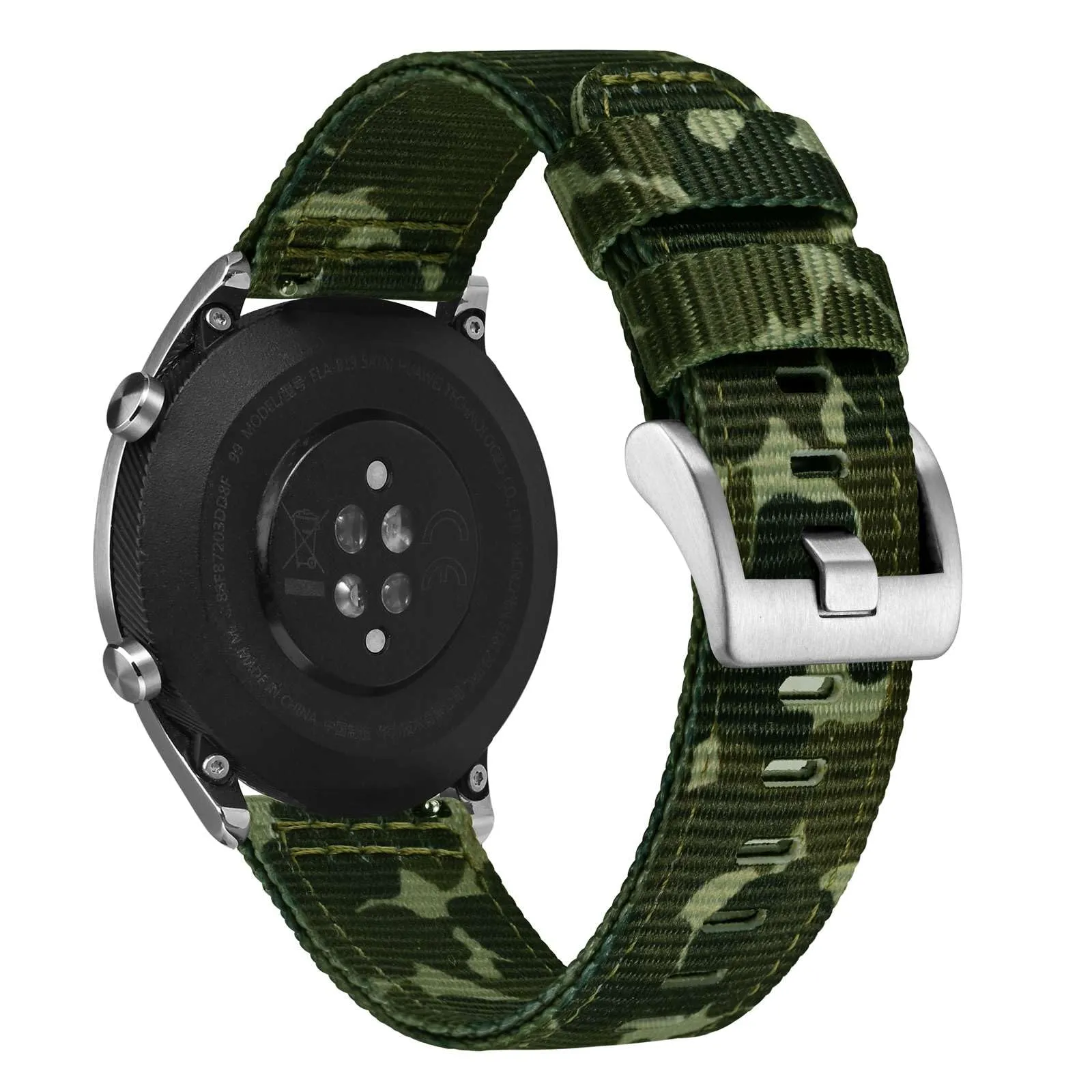 ANNEFIT Cinturino Orologio Nylon 18mm, Cinturini per Orologi Militari a Sgancio Rapido per Uomo Donna (Verde Mimetico) - immagine 8