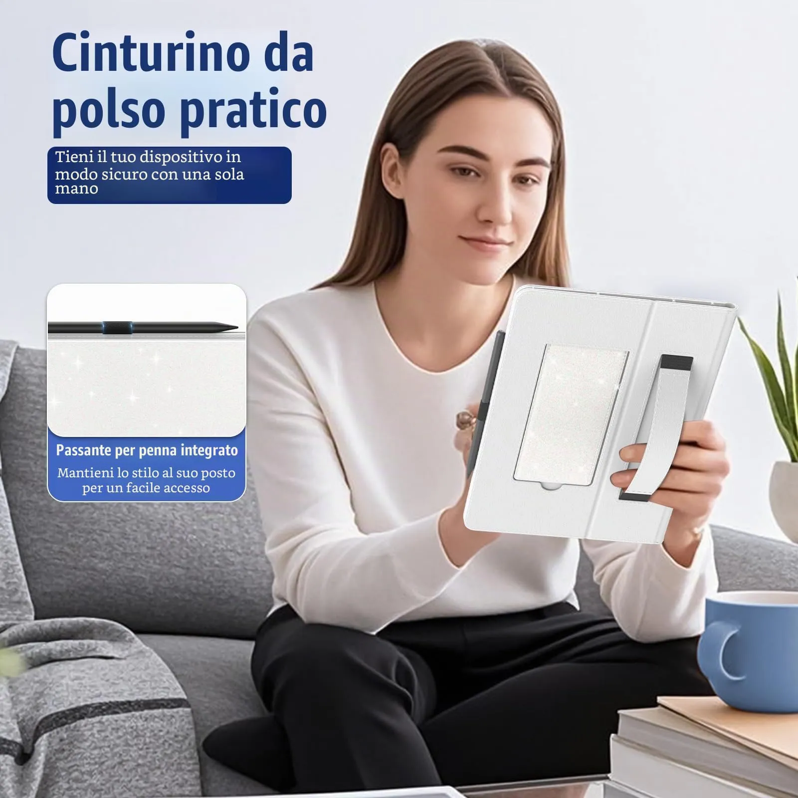 TiMOVO Custodia Universale per Tablet Android 10,1" con Anello per Penna - immagine 3