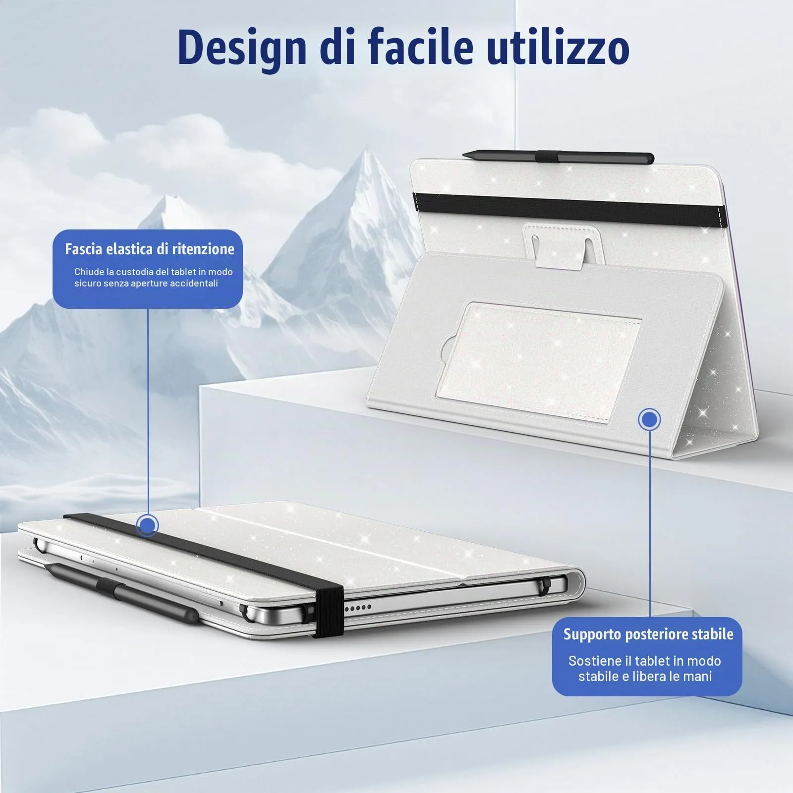 TiMOVO Custodia Universale per Tablet Android 10,1" con Anello per Penna - immagine 4