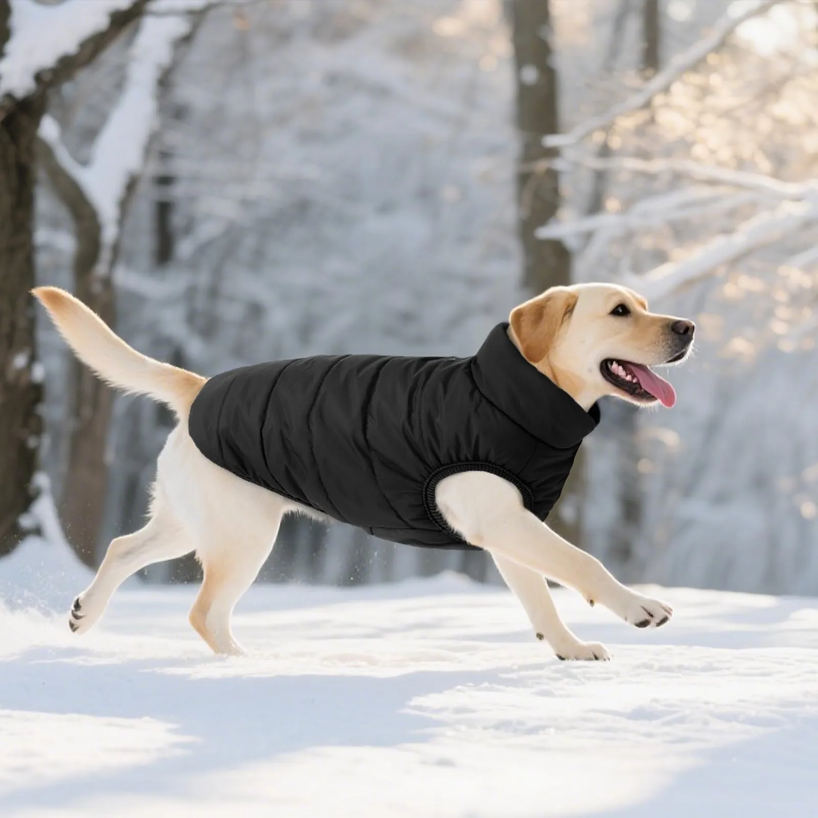 ASENKU Cappotto per Cane Grande Inverno impermeabile XL, Fodera Calda, Apertura Guinzaglio, Giacca Cane Invernale per Border Collie Husky Samoiedo, Uscite Esterne Sulla Neve Tutto l'anno - immagine 8