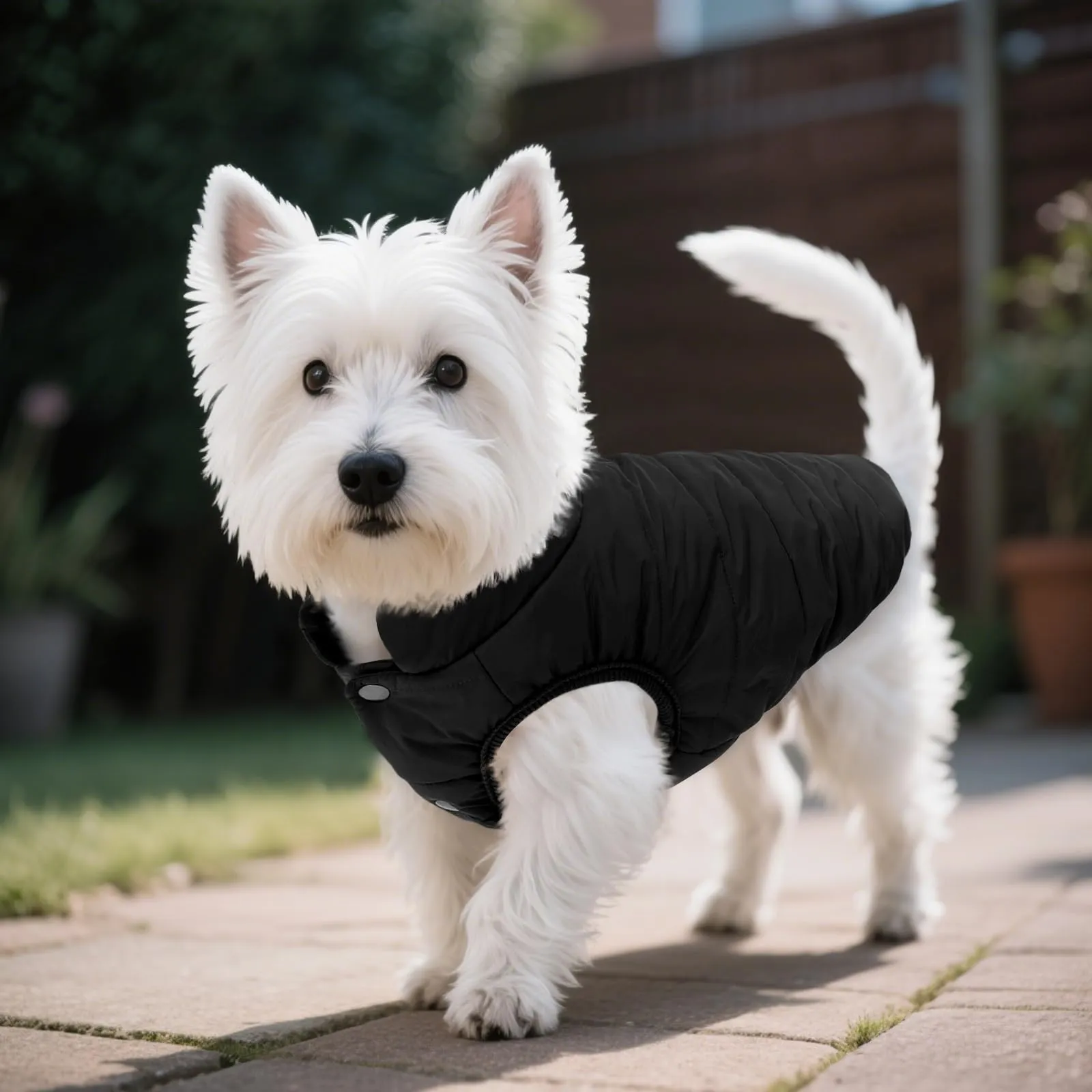 ASENKU Cappotto impermeabile Cane Inverno L, Fodera Polare Spessa, Bottoni Ventrali, Apertura Guinzaglio, Cappottino Cane Taglia Media per Bassotto Corgi, Passeggiate Quotidiane e Giochi Sulla Neve - immagine 7