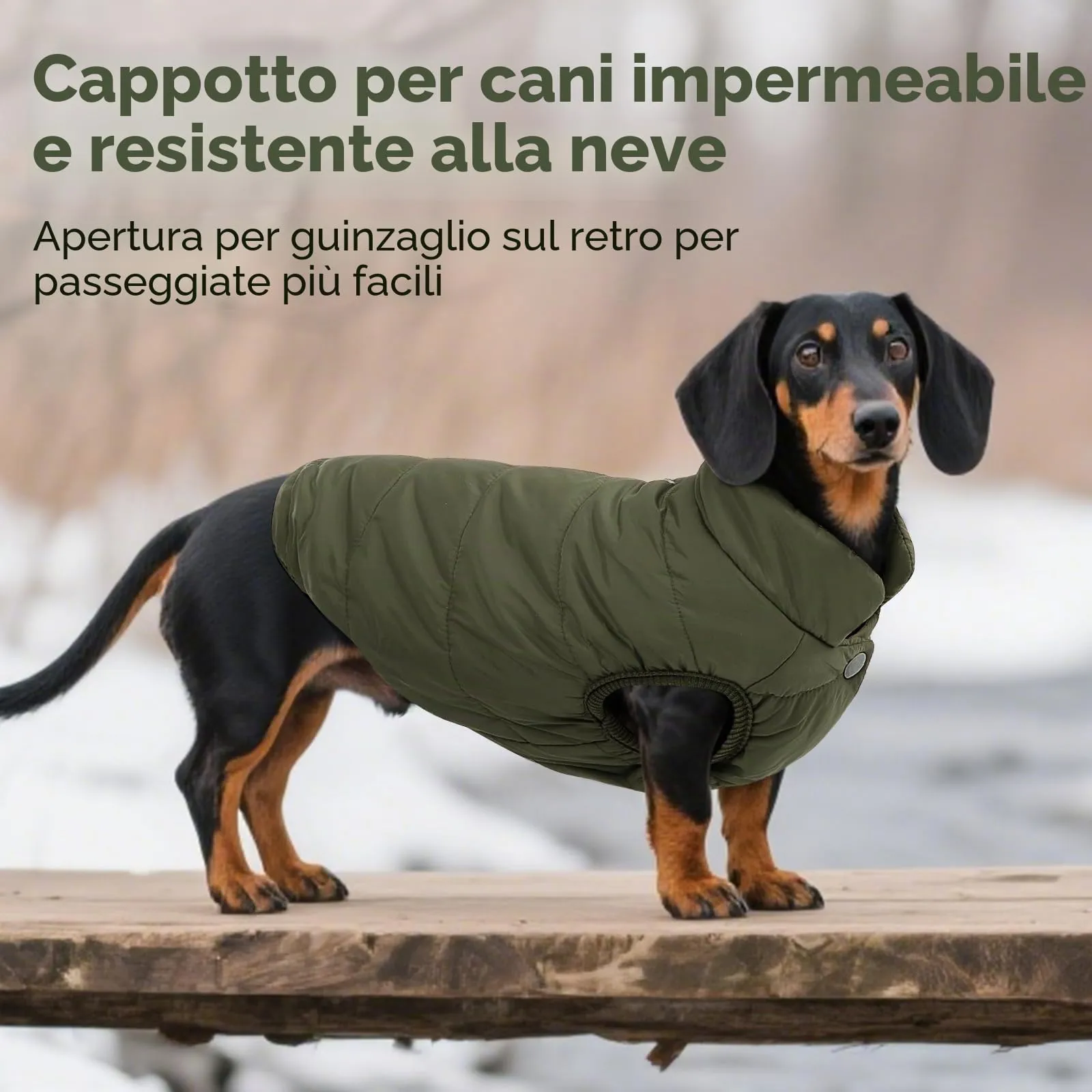 ASENKU Cappotto per Cane Grande Inverno impermeabile XXL, Fodera Calda, Apertura Guinzaglio, Giacca Cane Invernale, Labrador Golden Retriever Pastore Tedesco, Uscite Esterne Sulla Neve Tutto l'anno - immagine 5