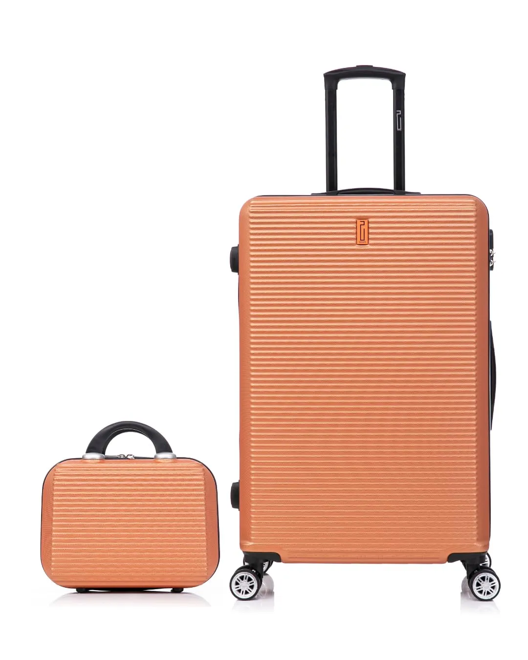 CELIMS - Valigie leggere approvate da 100+ compagnie aeree per un viaggio in tutta fiducia, Corallo, Grande + Vanità - immagine 2