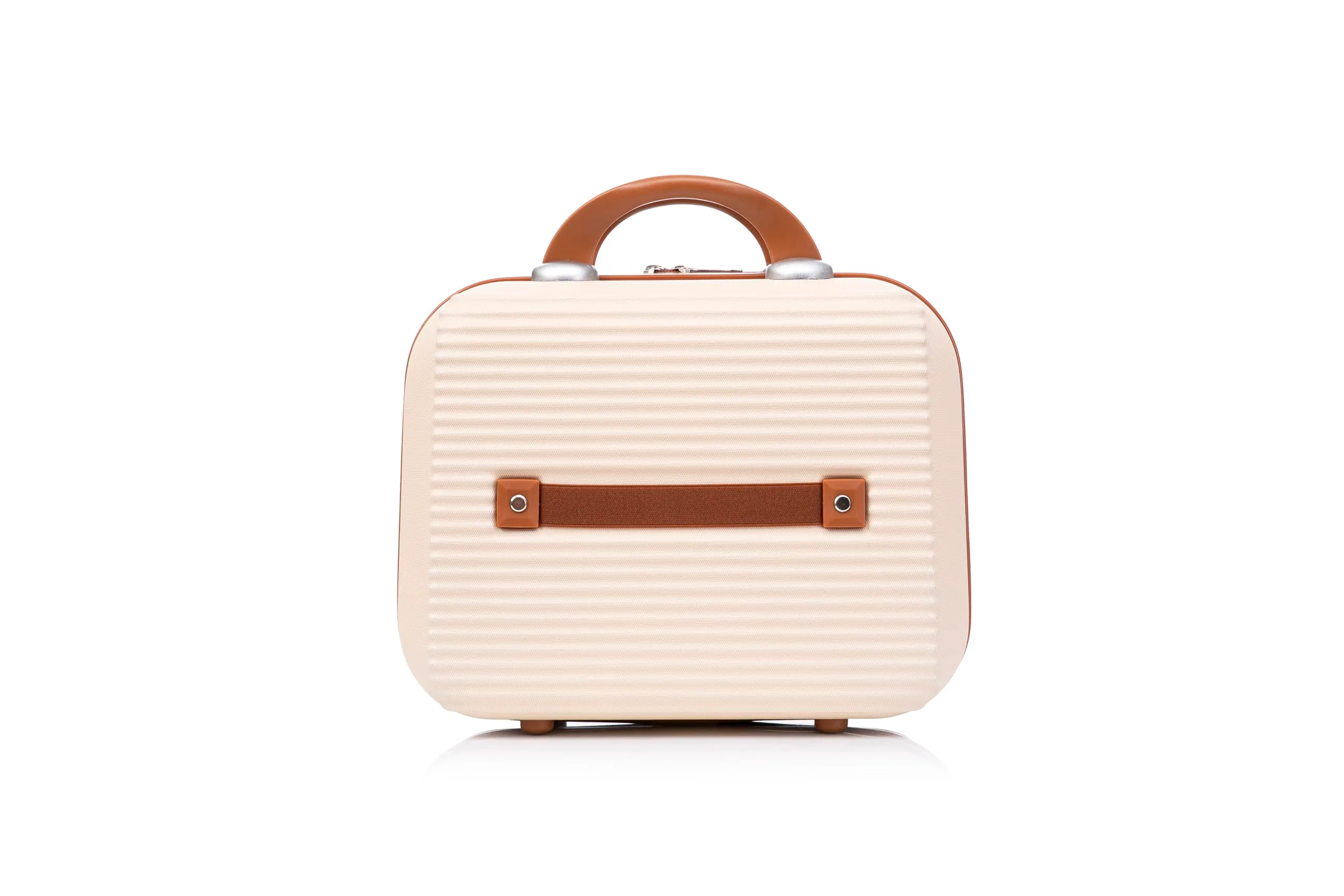 CELIMS - Valigia 35 cm Trousse da Toilette Donna Viaggio | Trousse da Toilette Uomo Viaggio | Vanity Rigido Viaggio Leggero con Organizzatore Interno | Trousse per Maquillage | Crema - immagine 4