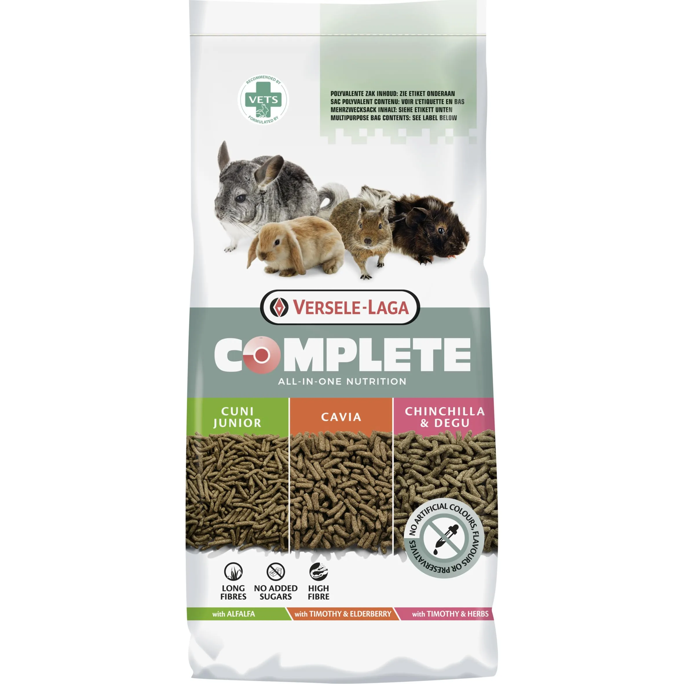 VERSELE-LAGA - Complete Chinchilla & Degu - Alimento estruso “tutto in uno” per cincillà e degu - 8kg - immagine 1