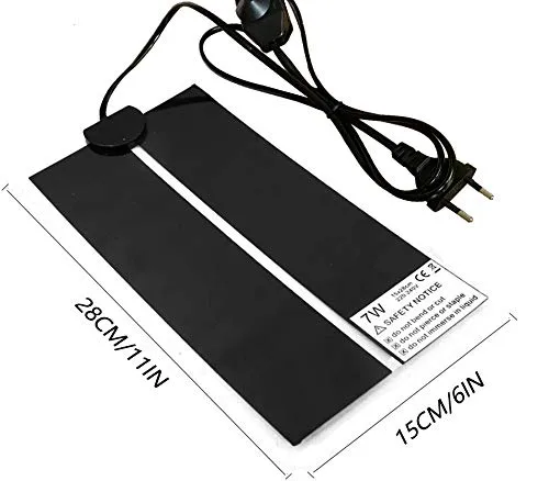 PeSandy Tappetino Riscaldanti Rettili Regolabile, 28x15CM Termoforo Non Adesivo per Tartaruga Serpenti Lucertola Geco Granchio Eremita Anfibi - Tappetini Riscaldanti Rimovibile sotto Il Serbatoio - immagine 3