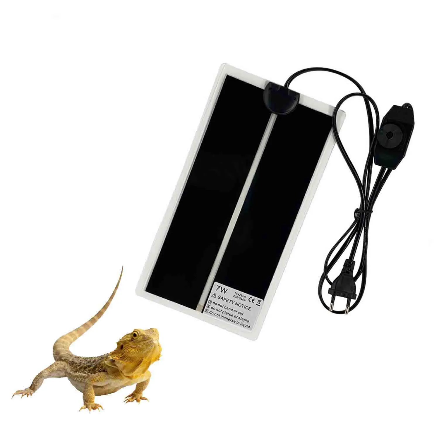 PeSandy Tappetino Riscaldanti Rettili Regolabile, 28x15CM Termoforo Non Adesivo per Tartaruga Serpenti Lucertola Geco Granchio Eremita Anfibi - Tappetini Riscaldanti Rimovibile sotto Il Serbatoio - immagine 9