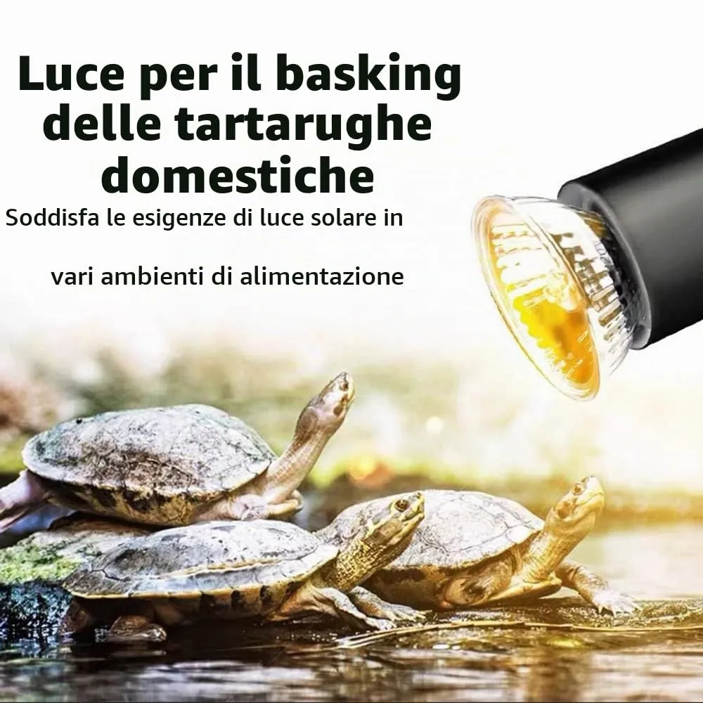 NEWFUN 50W Lampada UVA UVB per Tartarughe, Riscaldante per Rettili, Lampadina per Habitat di Animali Domestici - immagine 2