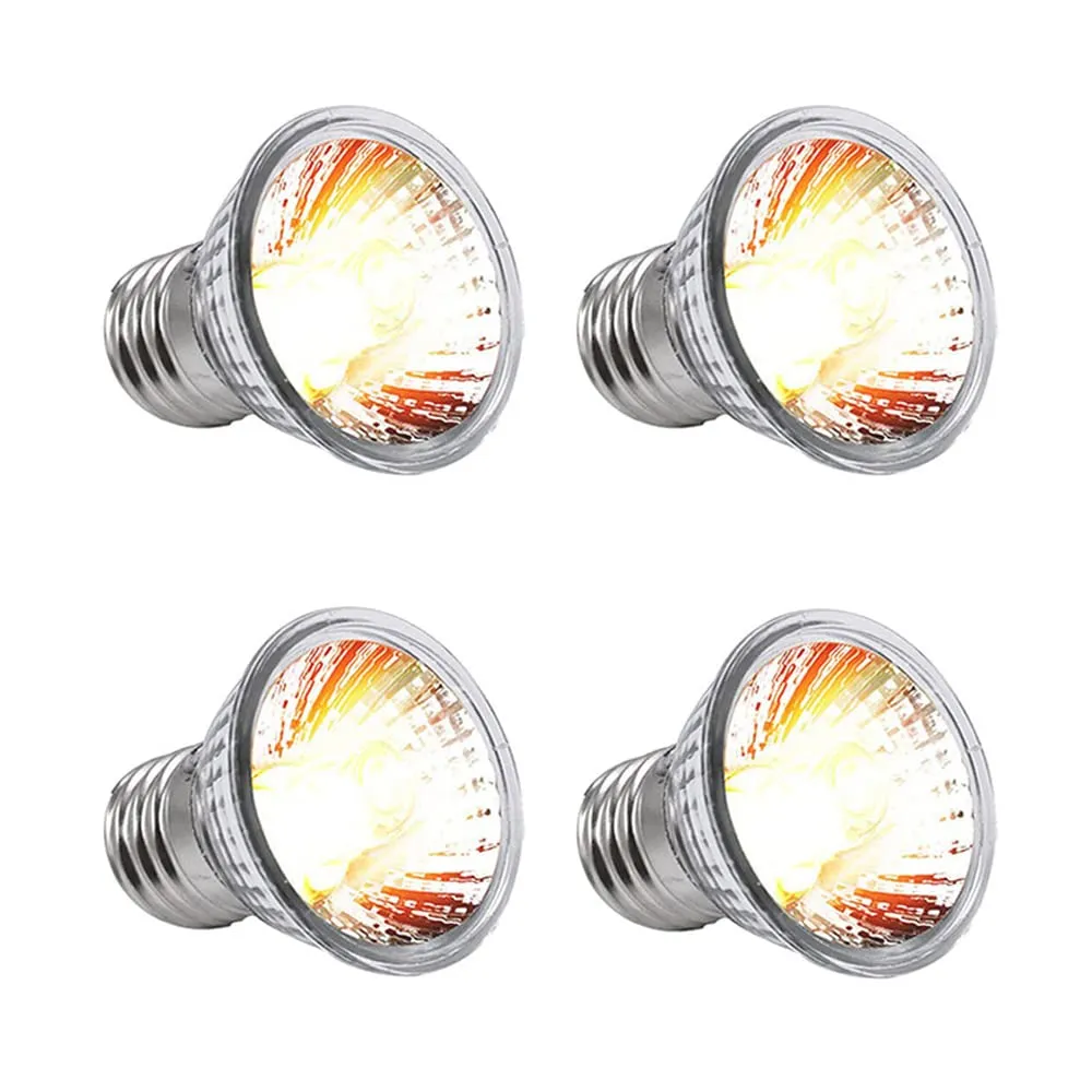NEWFUN Lampada termica a tartaruga, 4 pezzi, E27, 25 W, dimmerabile, 220 V, UVA + UVB, lampada da sole a spettro completo, lampada per il riscaldamento del sole, per Lizard, rettili d'acquario - immagine 1