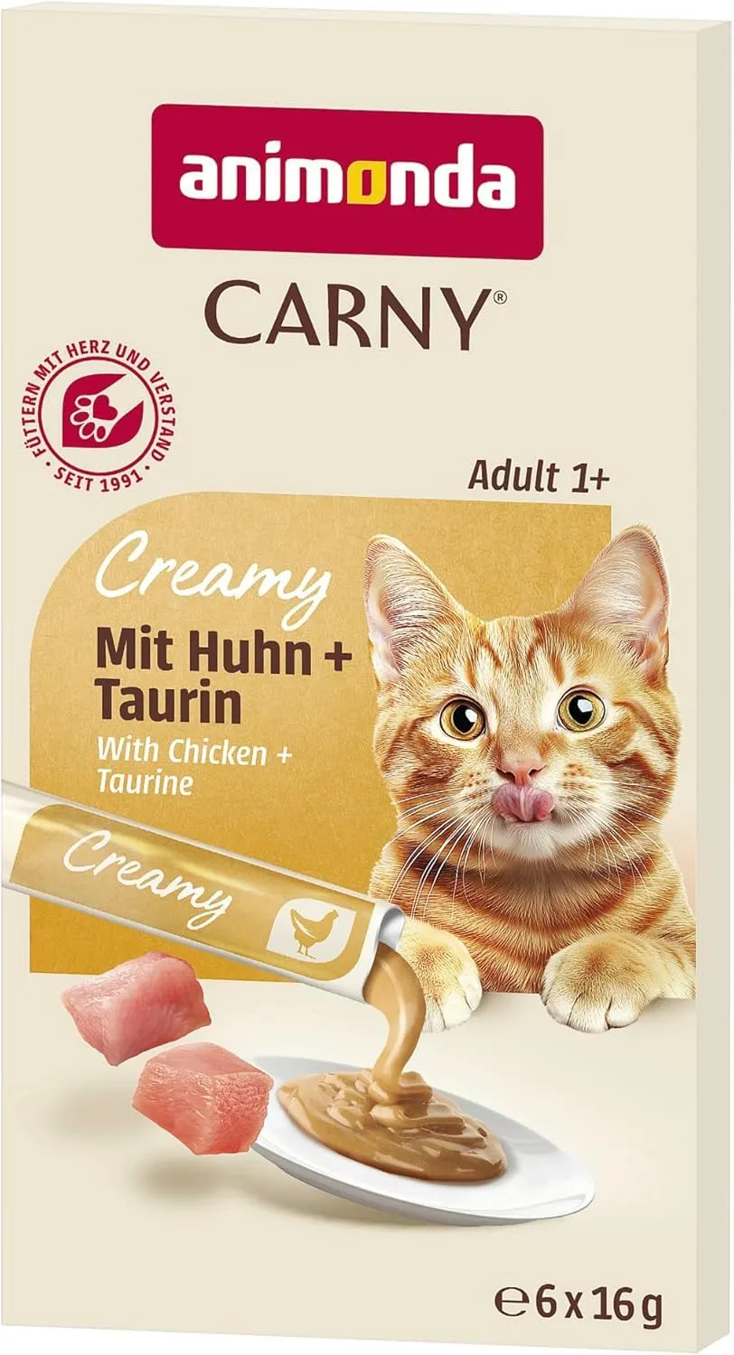 animonda Carny Adult Creamy, cibo umido per gatti, con Pollo + Taurina 6x15 g - immagine 1