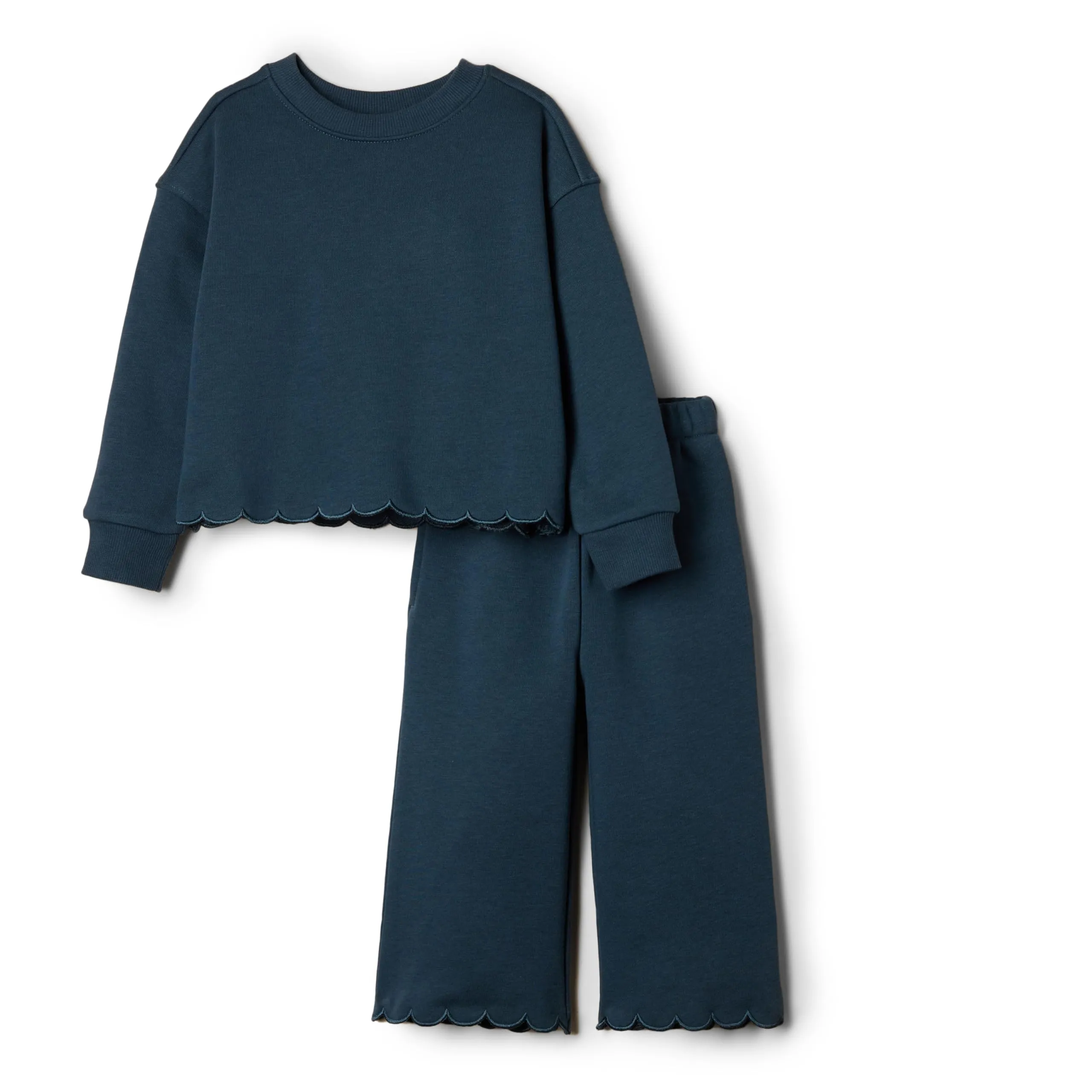 Amazon Essentials Sofia Grainge - Completo con Pantaloni e Top in Spugna Francese, da Bambina, 0-3 Mesi, Colore: Blu Scuro - immagine 1