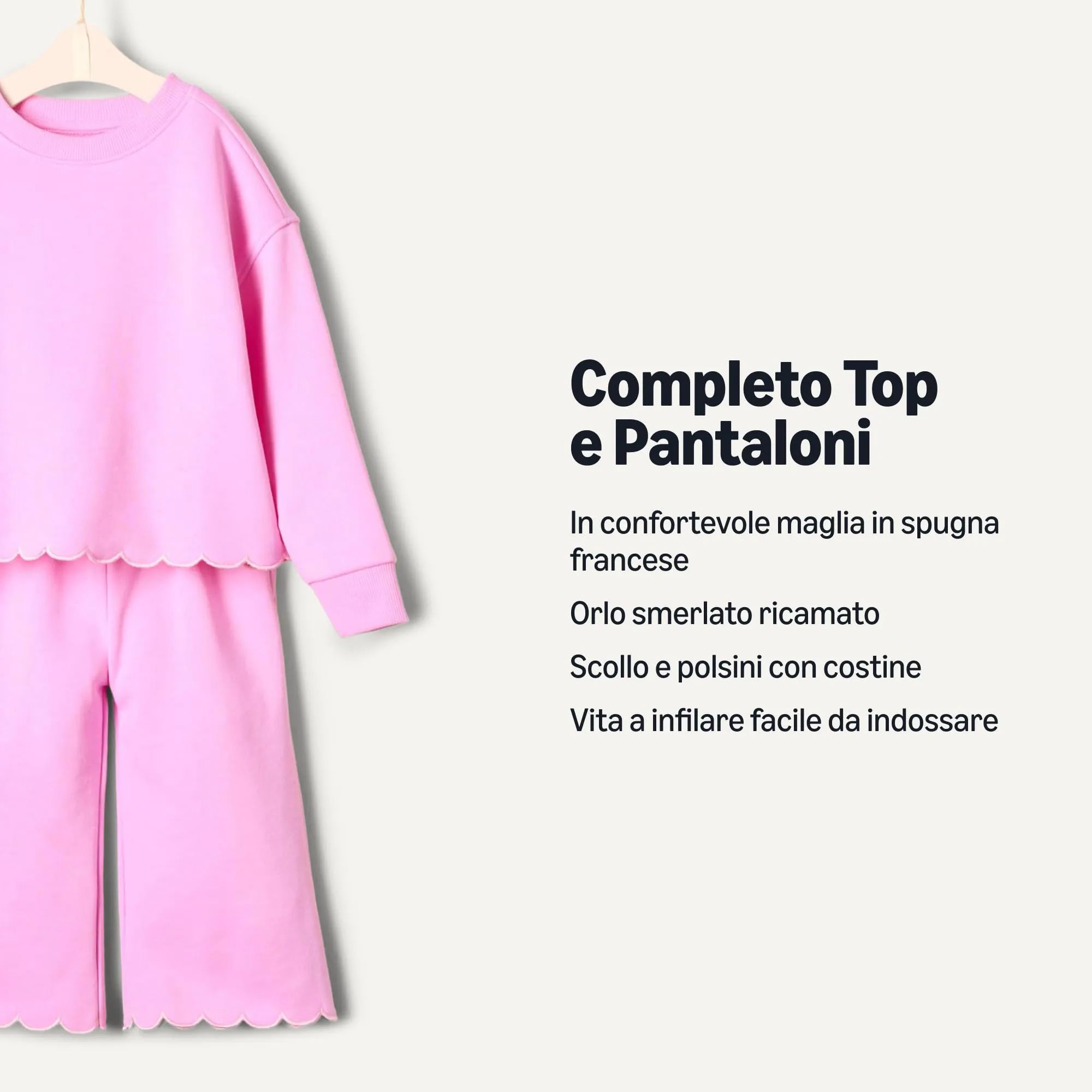 Amazon Essentials Sofia Grainge - Completo con Pantaloni e Top in Spugna Francese, da Bambina, 0-3 Mesi, Colore: Rosa - immagine 2
