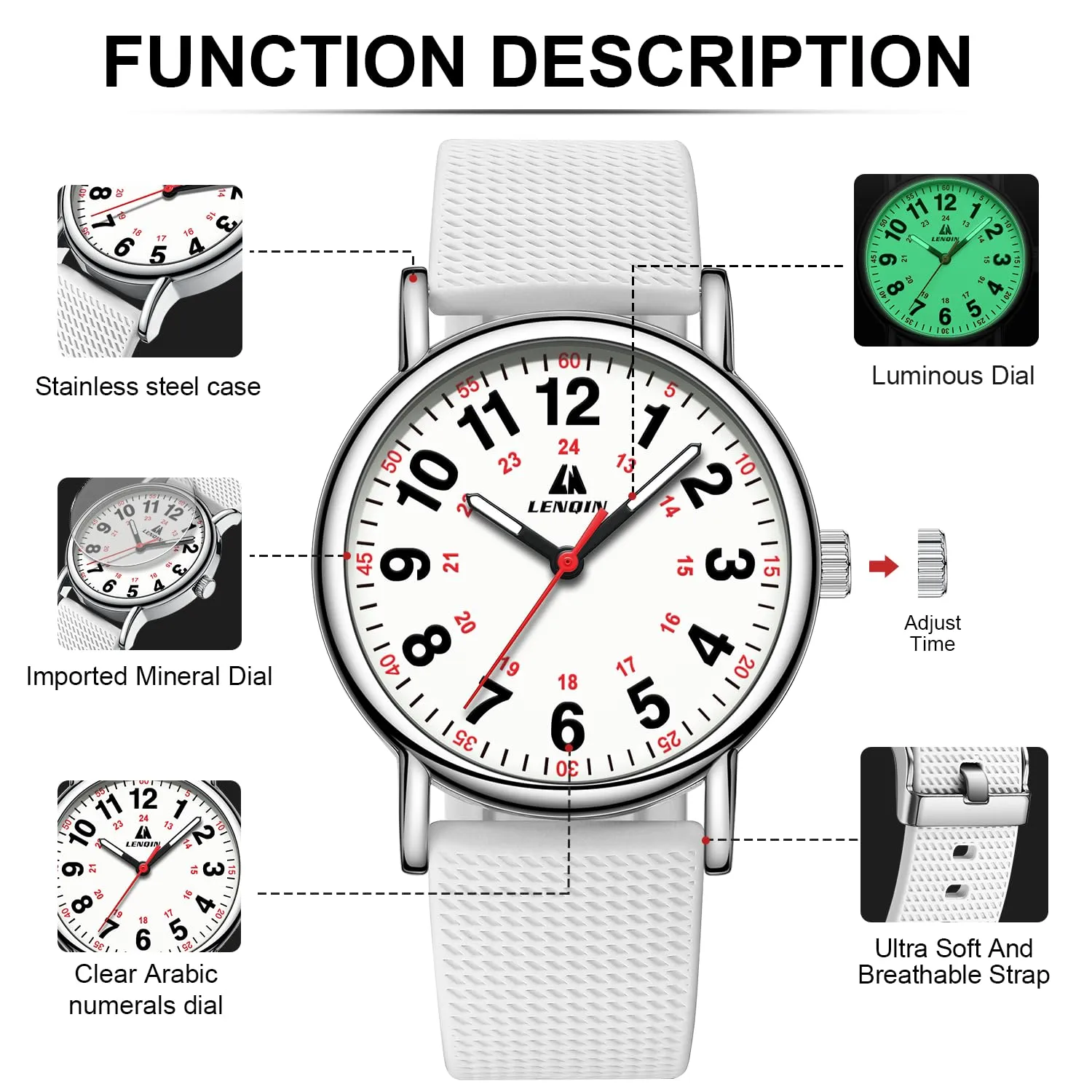 LN LENQIN Orologio Uomo Orologi Analogici Al Quarzo Per Orologi Da Polso Impermeabili Orologio Casual Da Uomo Di Design Con Data - immagine 7