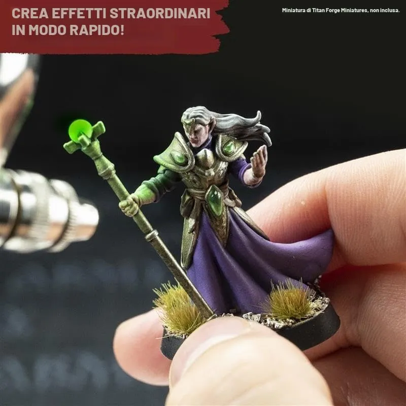 The Army Painter, Airbrush Primary Bundle Blue, 2 triadi di colore blu con 6 colori acrilici diluiti per aerografo da 18 ml - Vernice per una pistola a spruzzo per miniature di D&D e Warhammer - immagine 4
